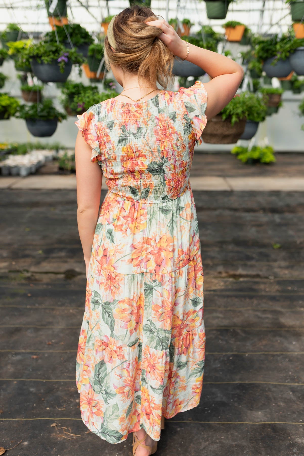 Evalina Mint Floral Dress