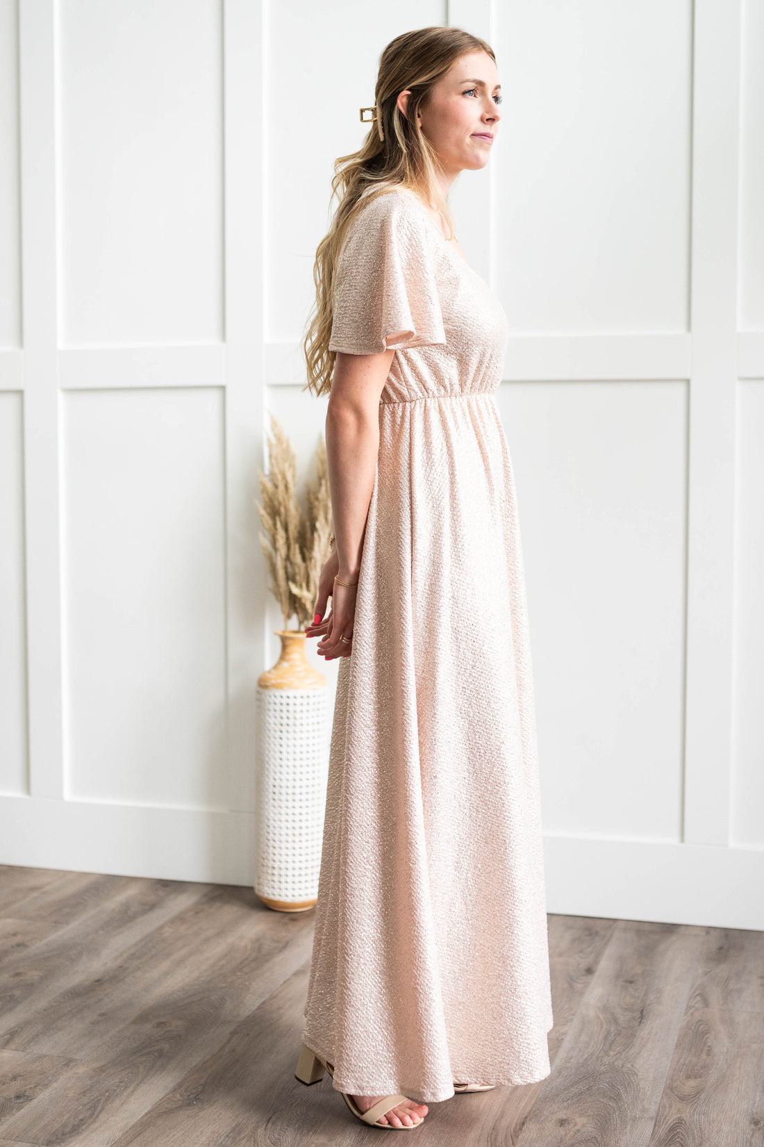 Evangeline Champagne Dress