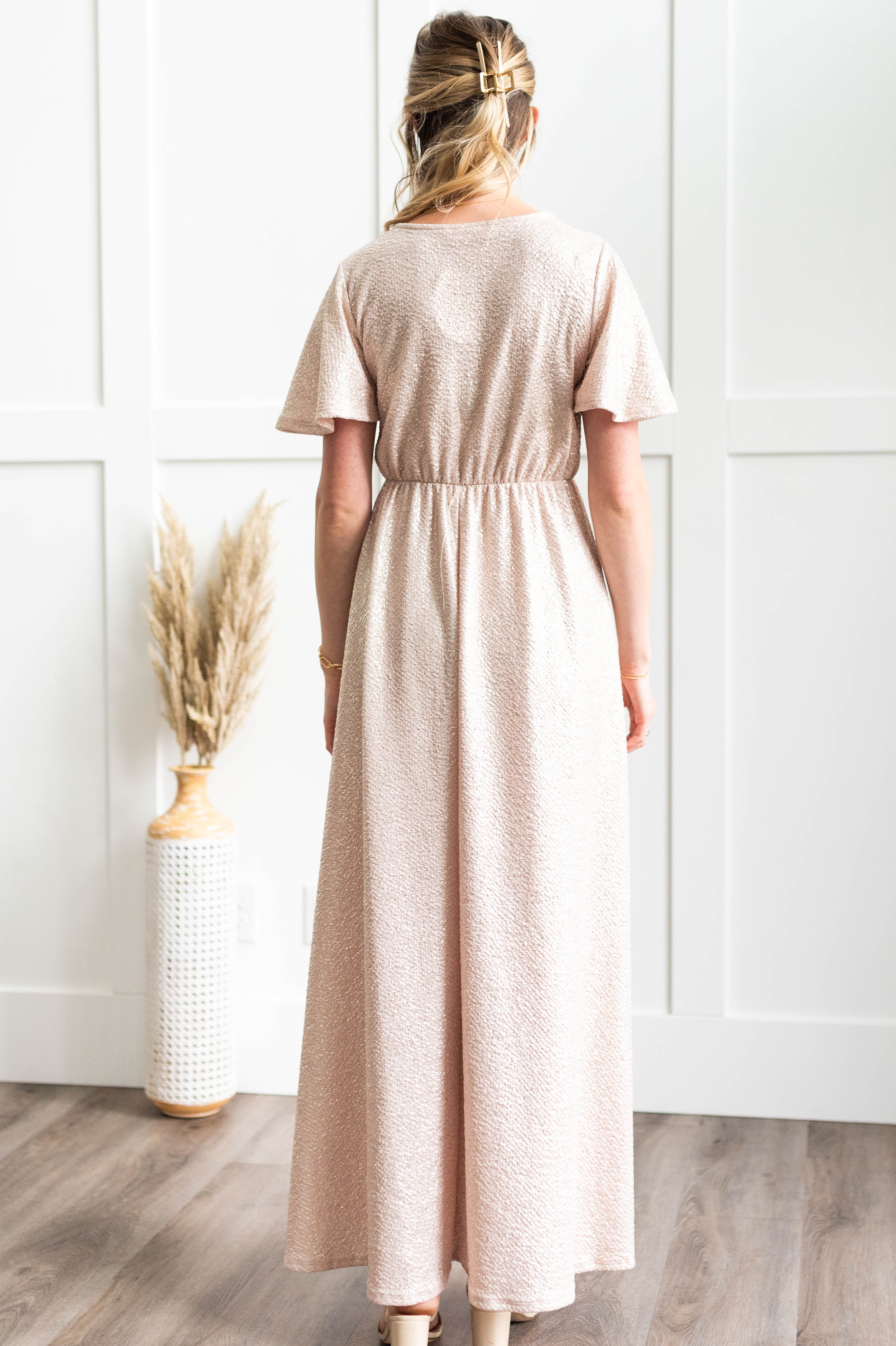 Evangeline Champagne Dress