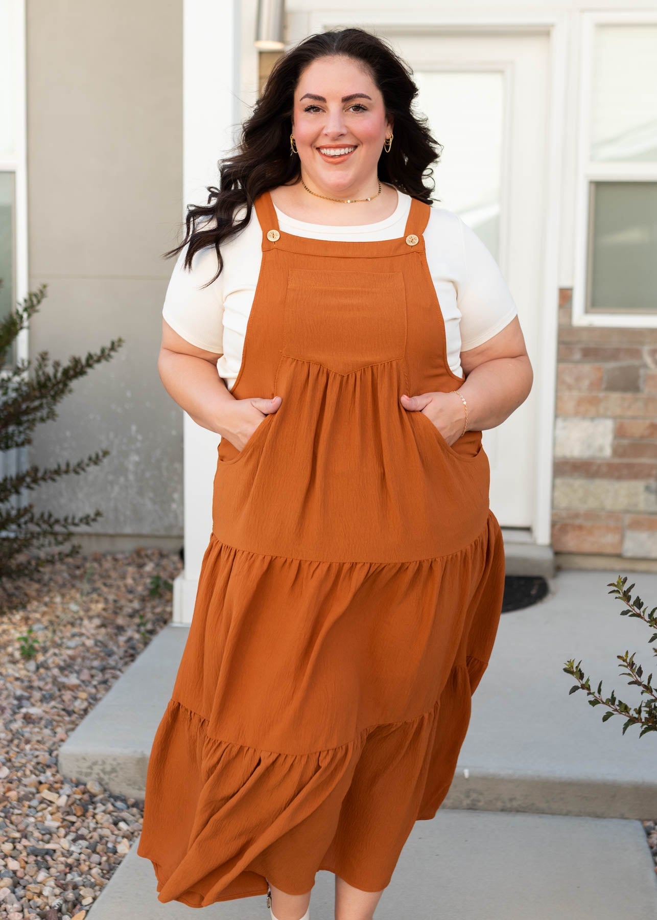 Everlee Toffee Overall Dress