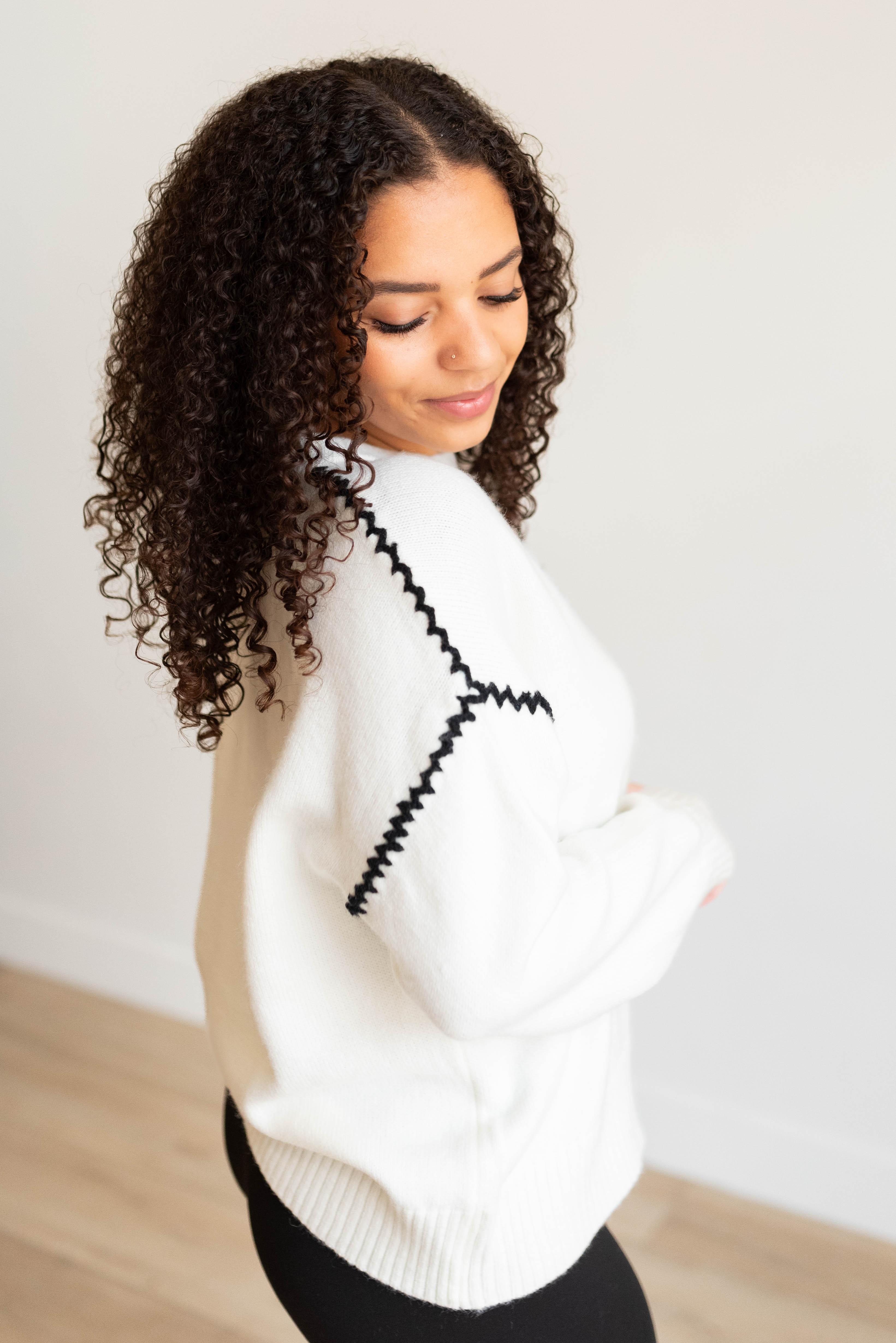Everlie Ivory Knit Sweater