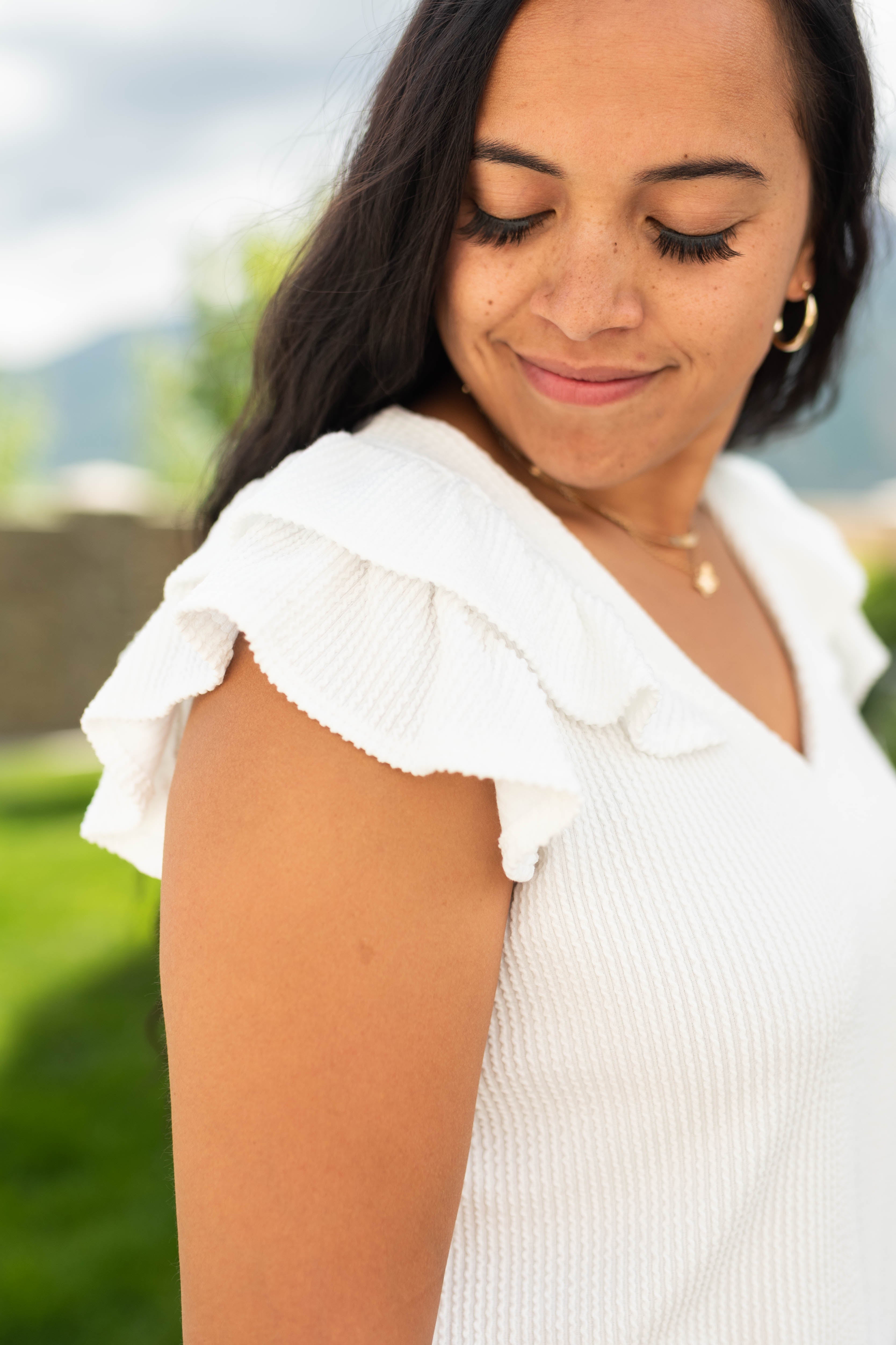 Everly White Top