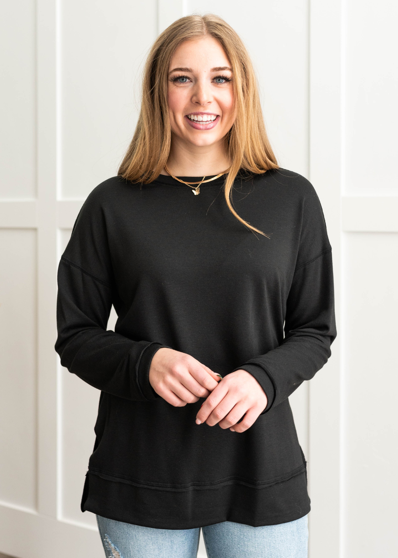 Fade Into You Black Top