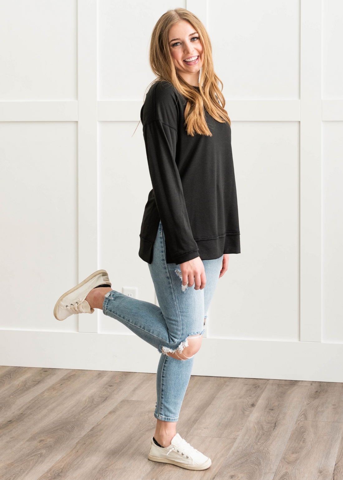 Fade Into You Black Top