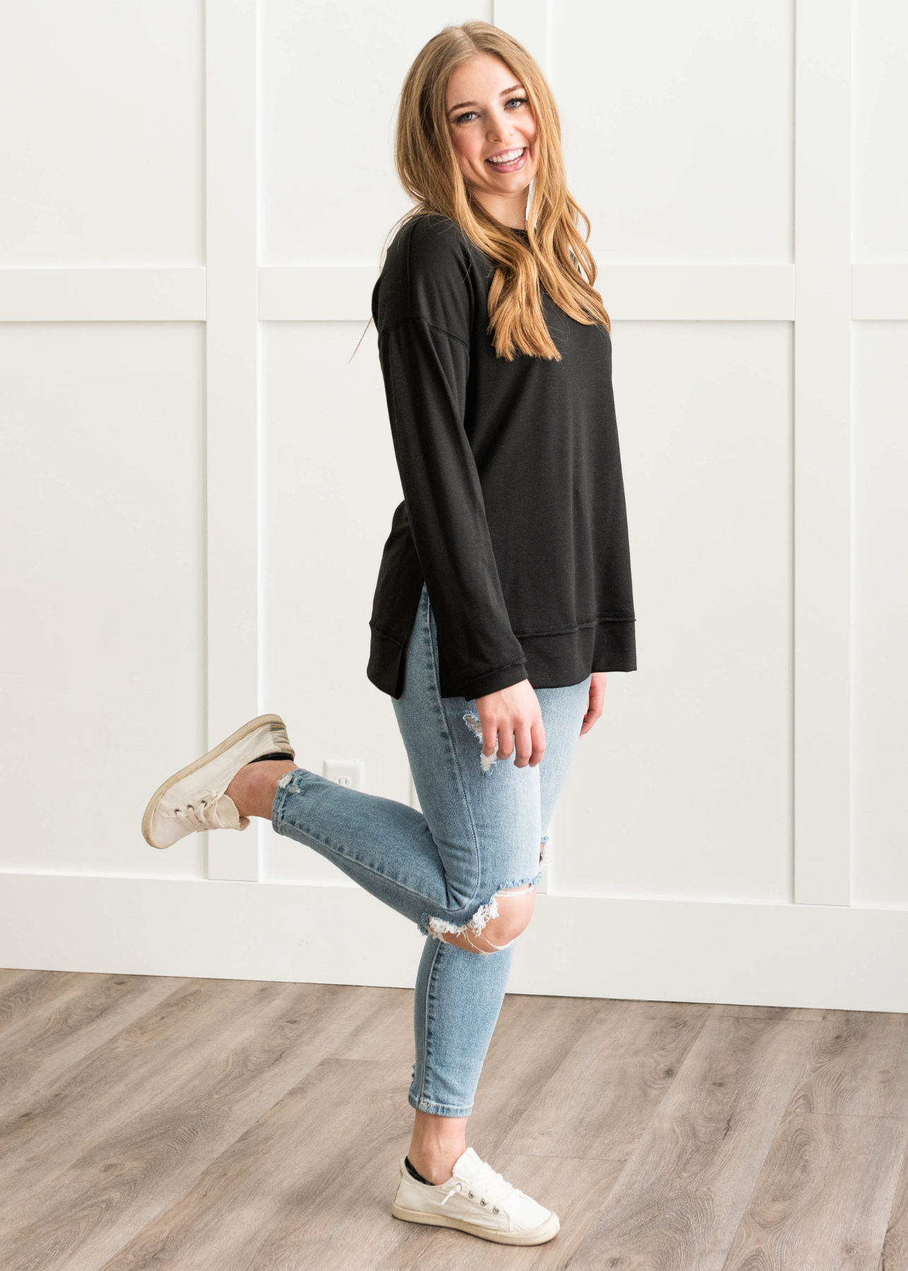 Fade Into You Black Top