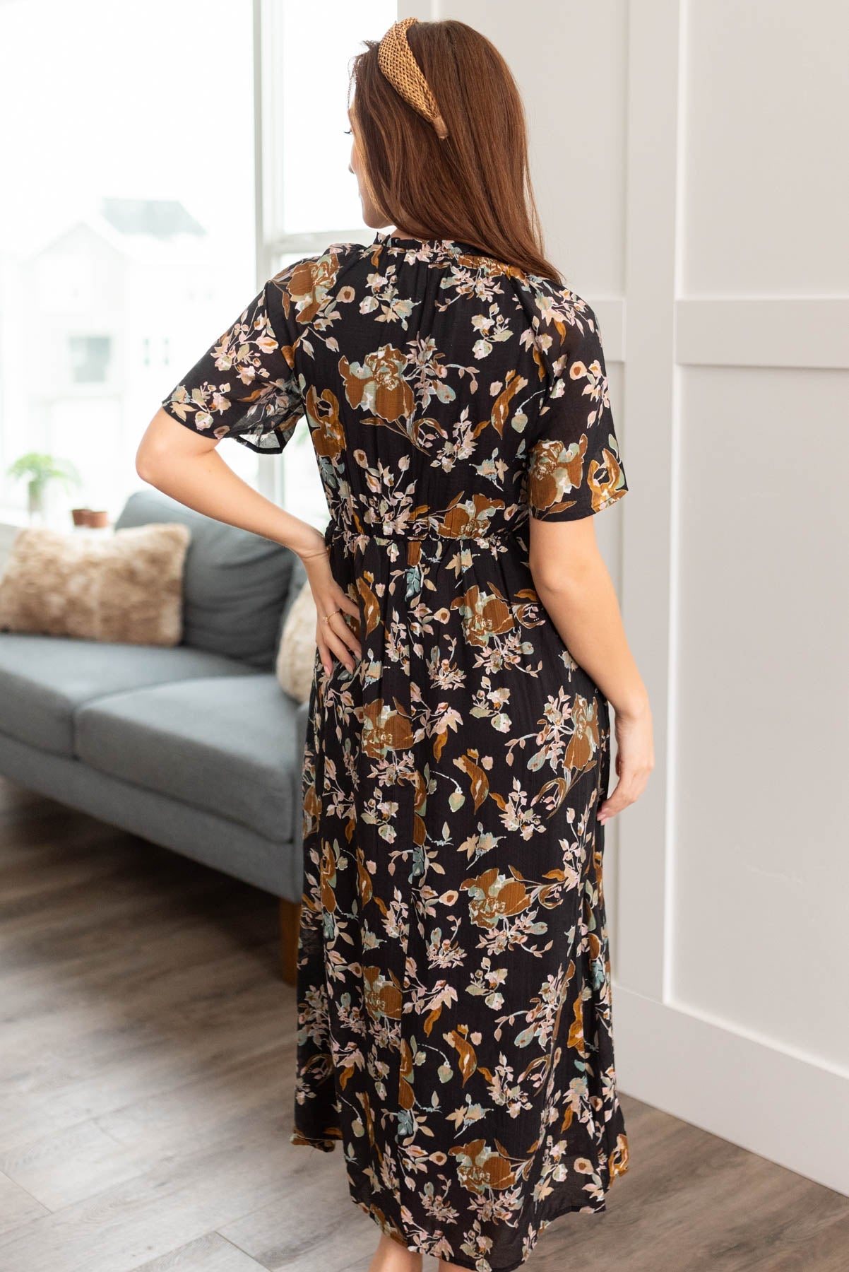 Faye Black Floral Dress