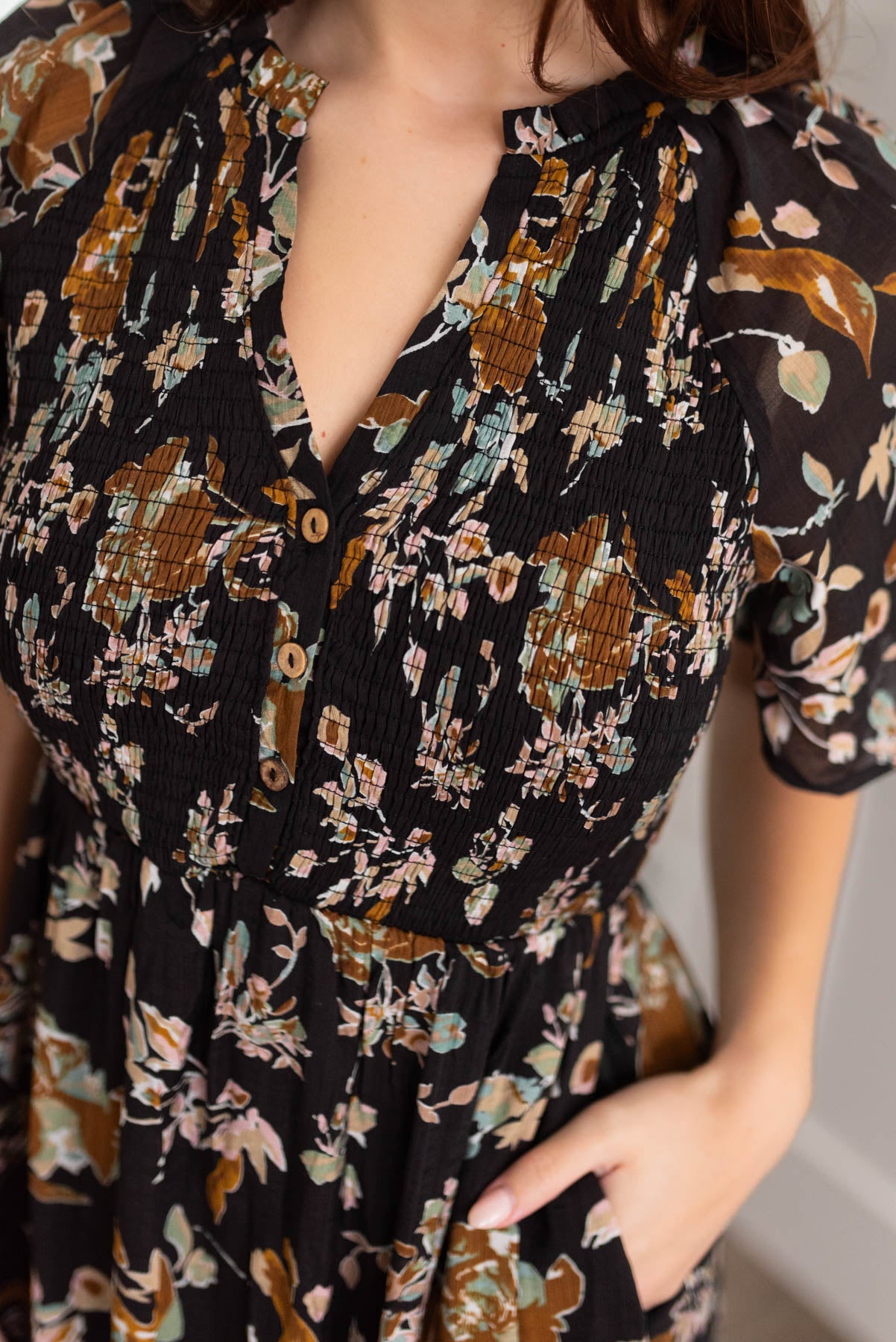 Faye Black Floral Dress