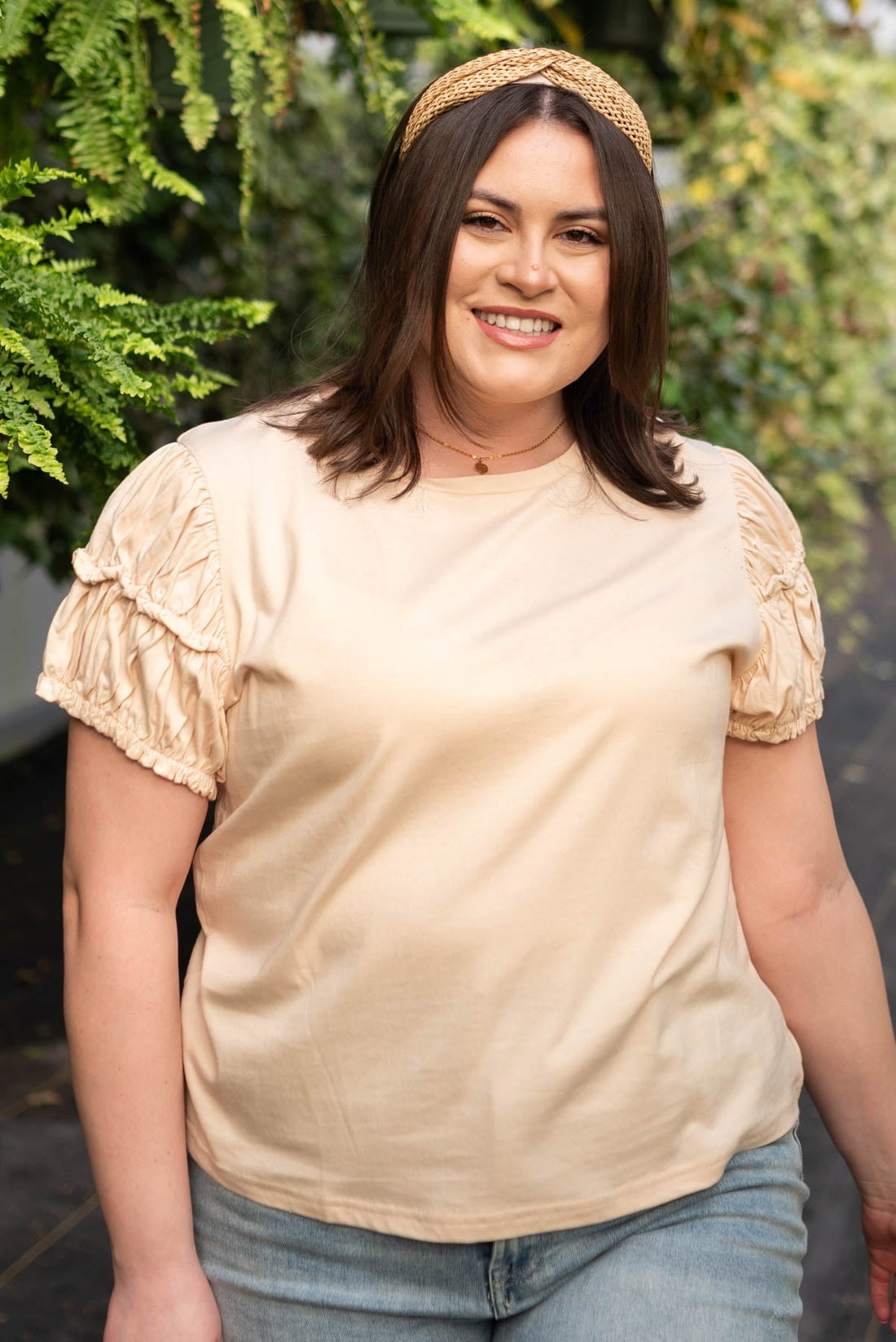 Felicity Cream Puff Sleeve Top
