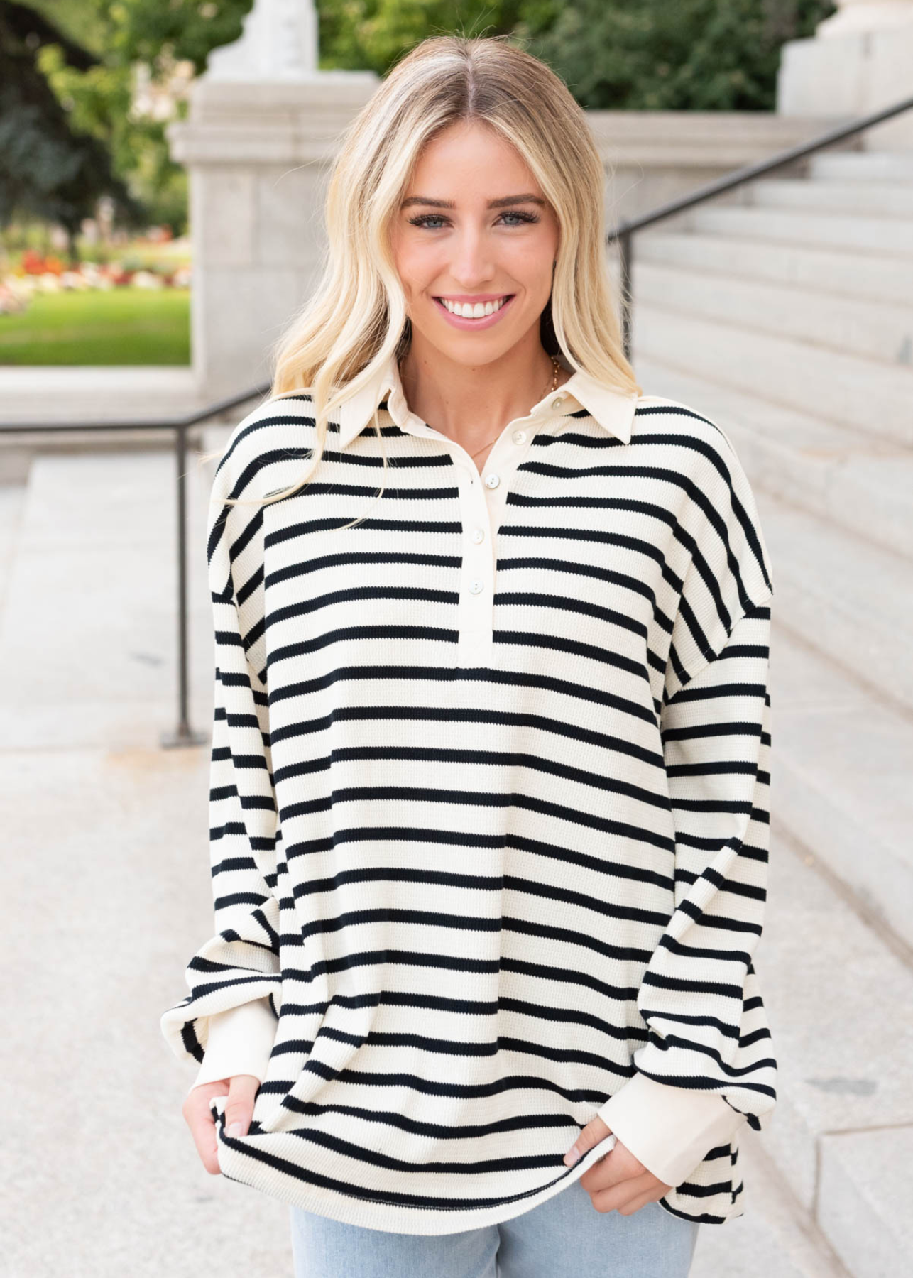 Finley Black Stripe Pullover