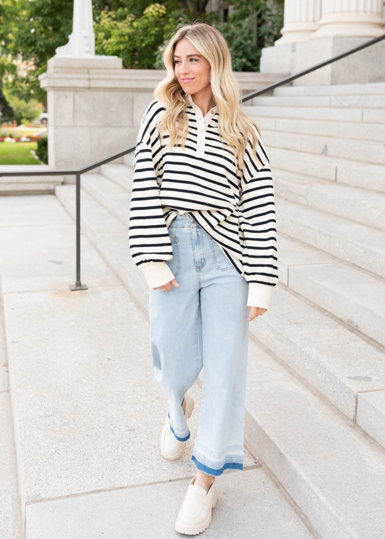 Finley Black Stripe Pullover