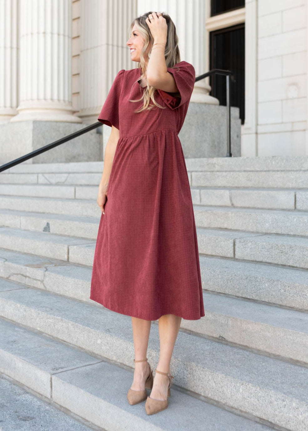 Fiona Dusty Maroon Dress