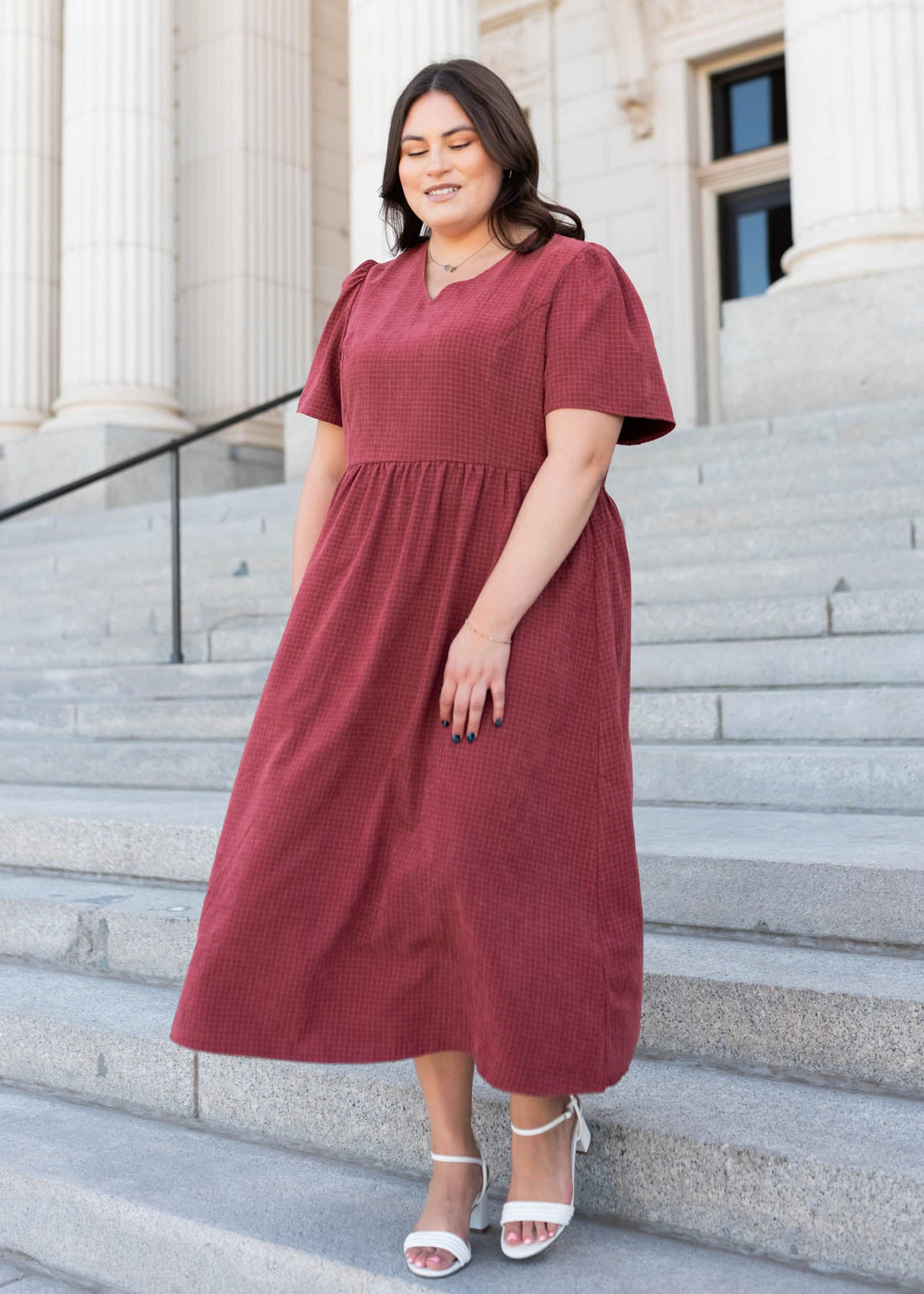 Fiona Dusty Maroon Dress