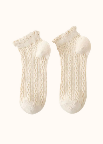 Frankie Khaki Textured Socks