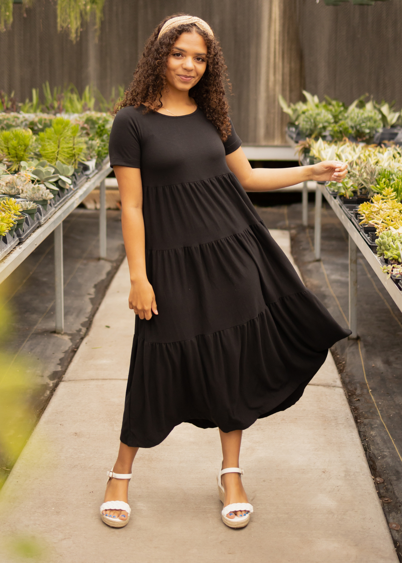 Free Spirit Black Tiered Dress