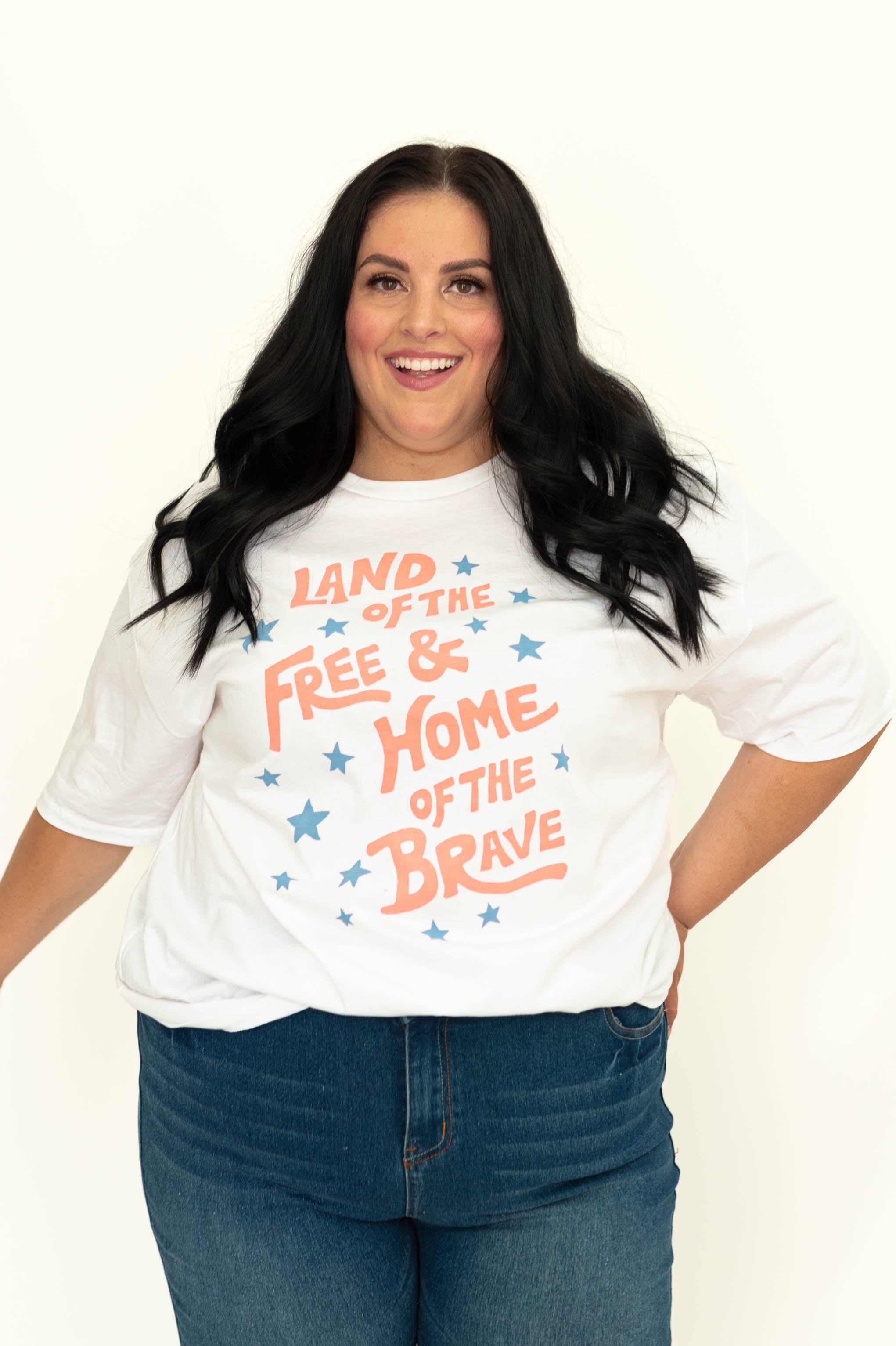 Free & Brave White Tee