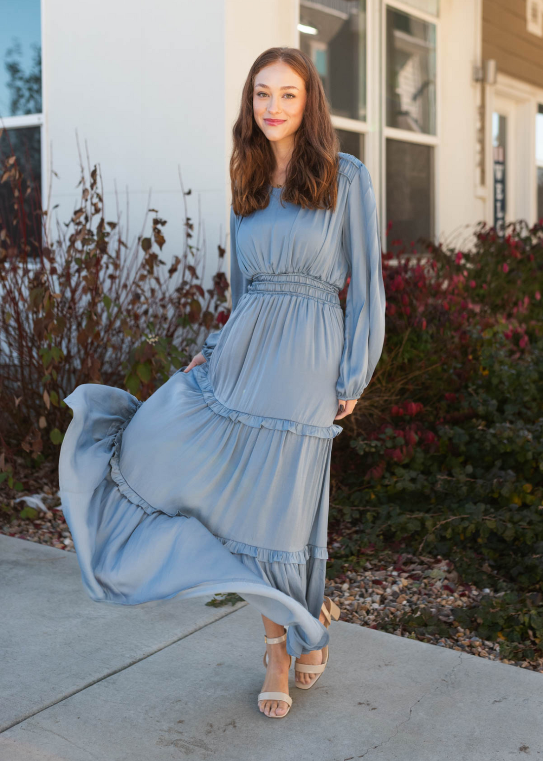 Fresno Blue Grey Dress