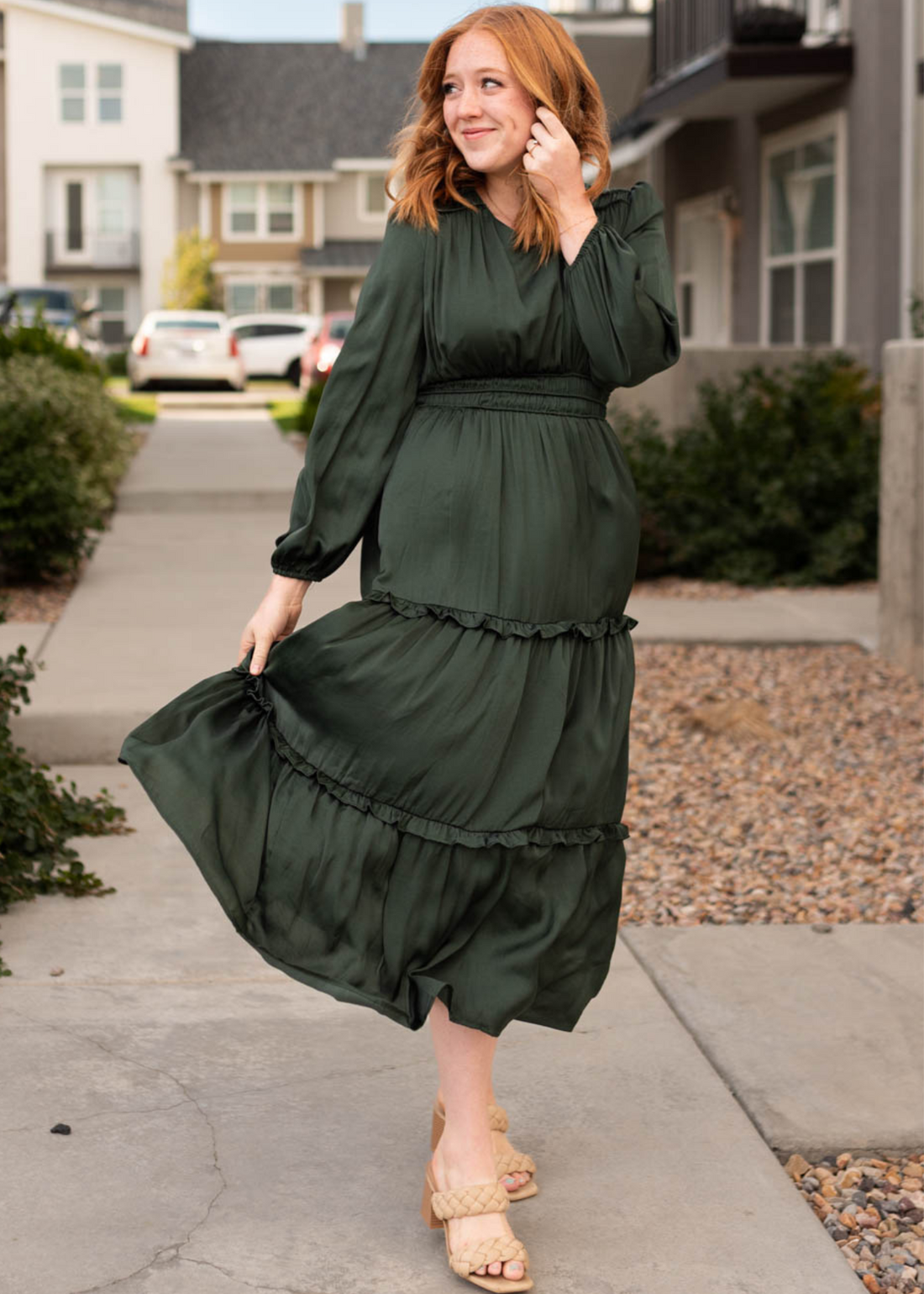 Fresno Hunter Green Dress