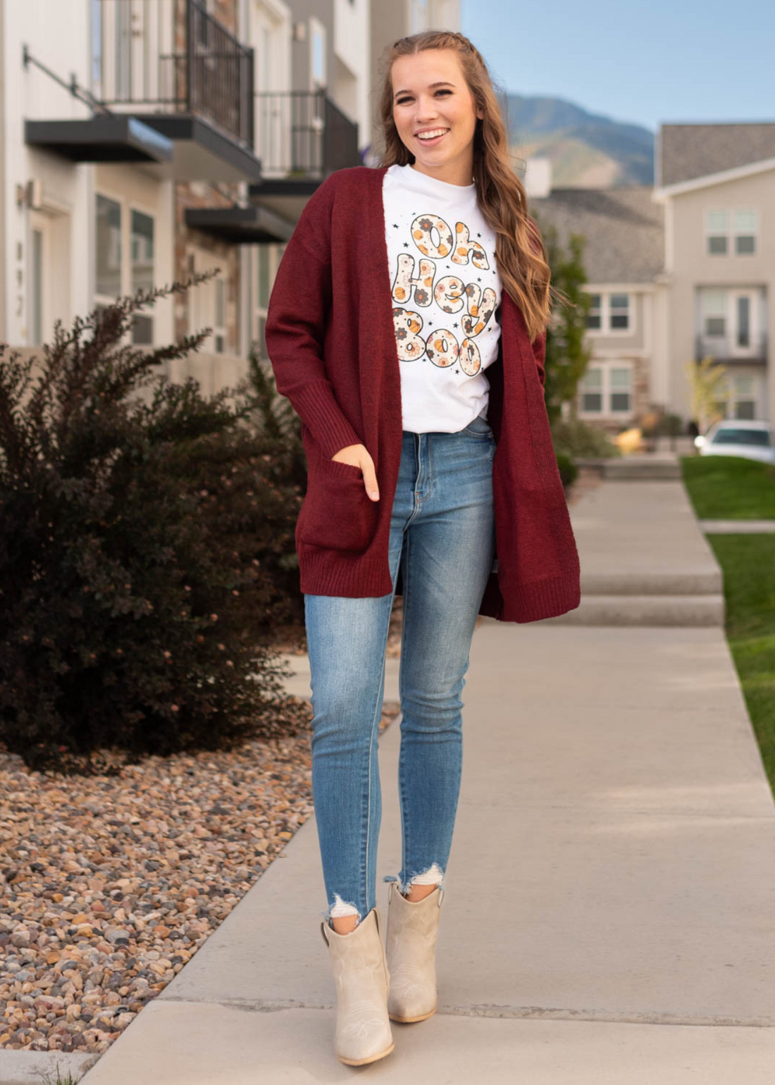 Gabby Burgundy Cardigan