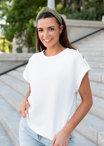 Gena Off White Quilt Top