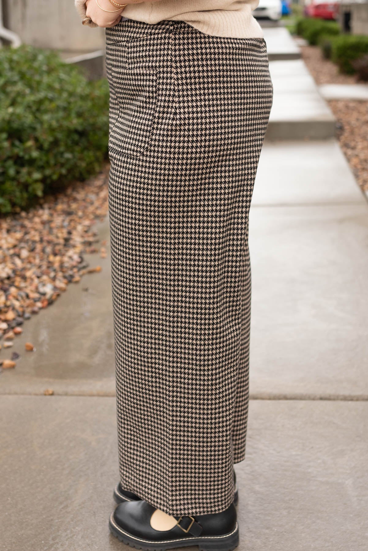 Geneva Black Houndstooth Pants