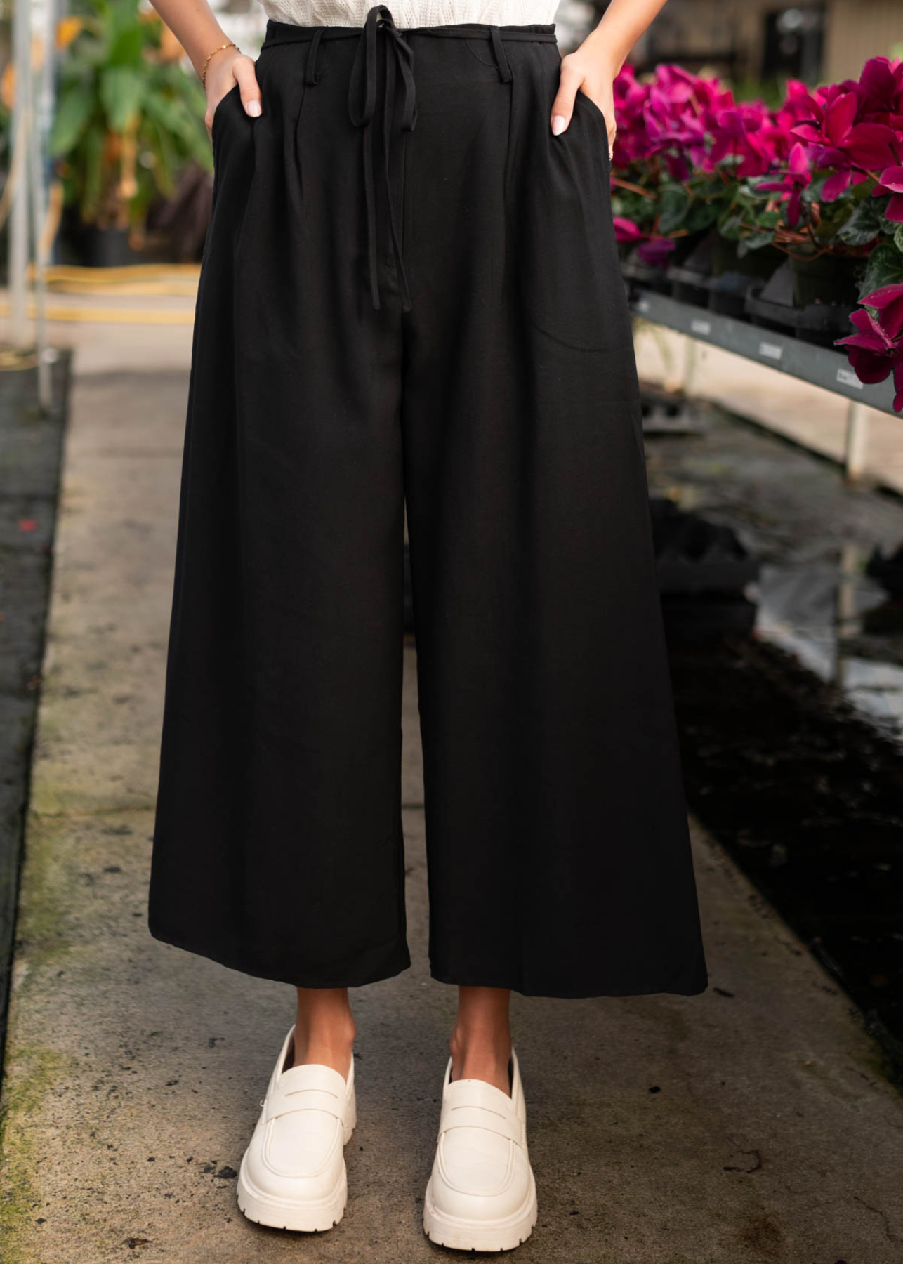 Gia Black Wide Leg Pants