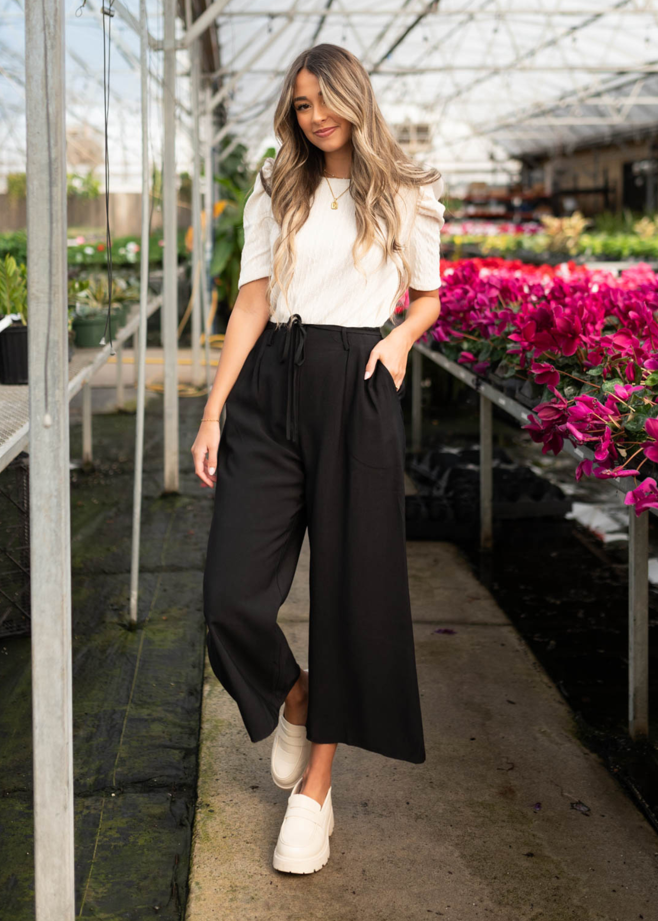 Gia Black Wide Leg Pants