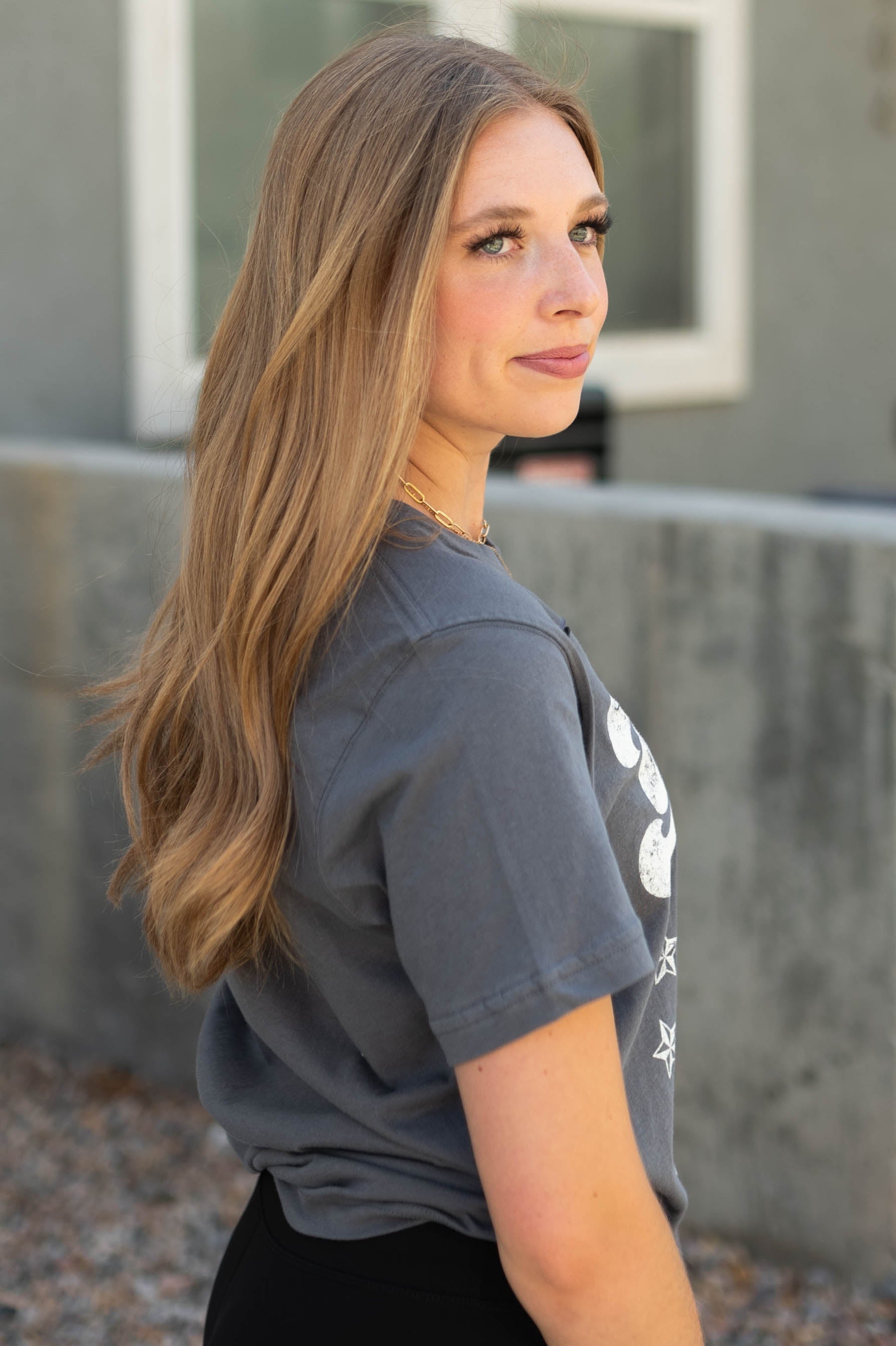 Giddy Up Charcoal Top