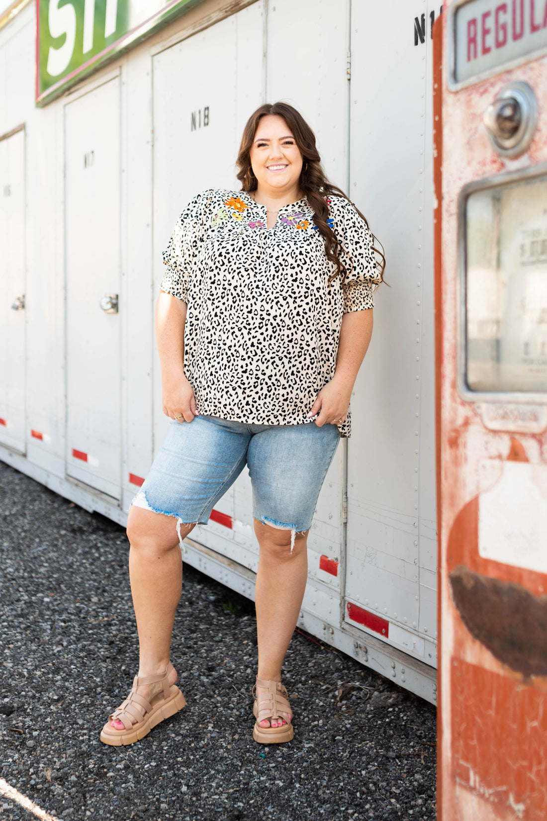 Gigi Cream Leopard Top