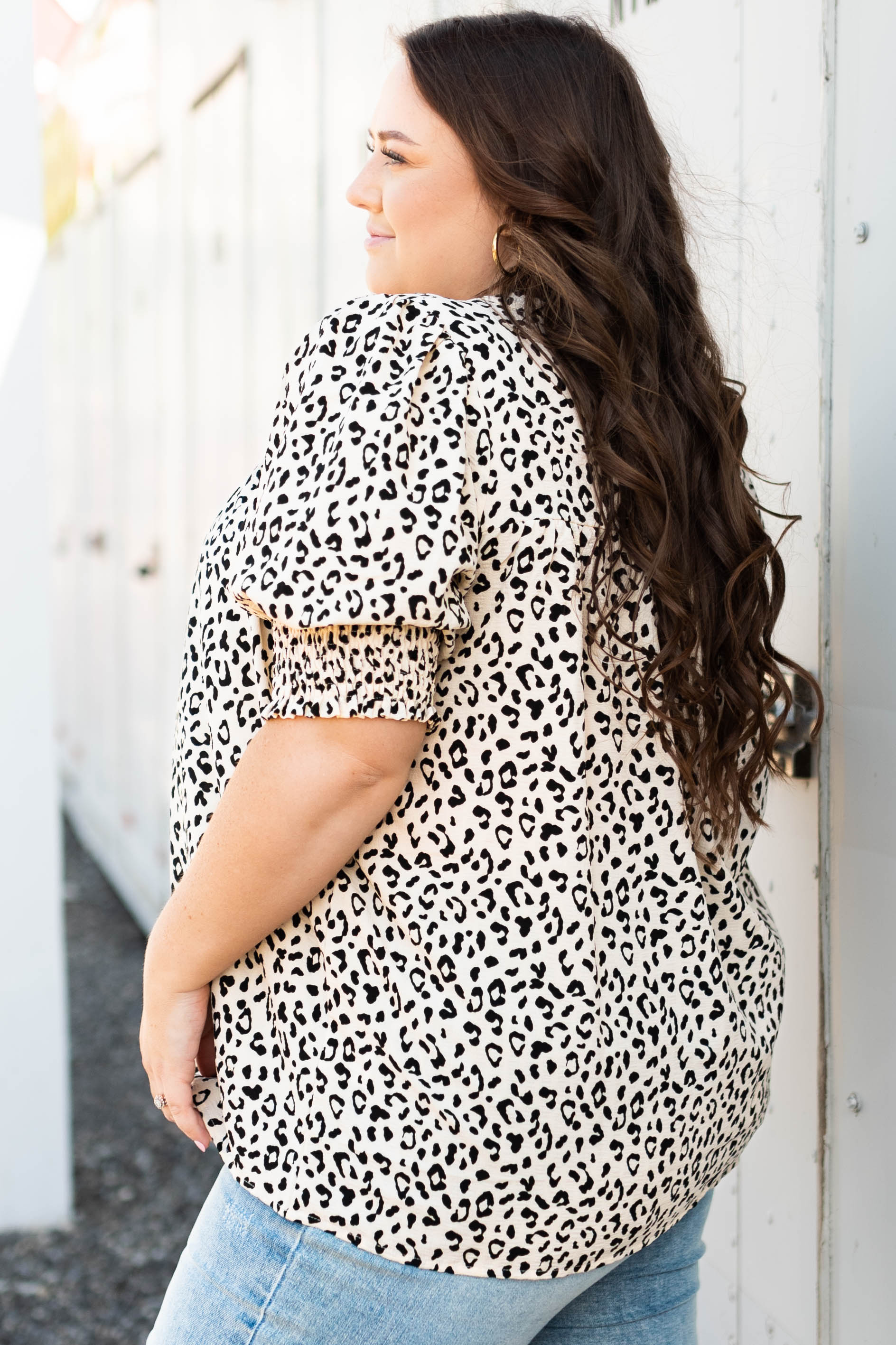 Gigi Cream Leopard Top