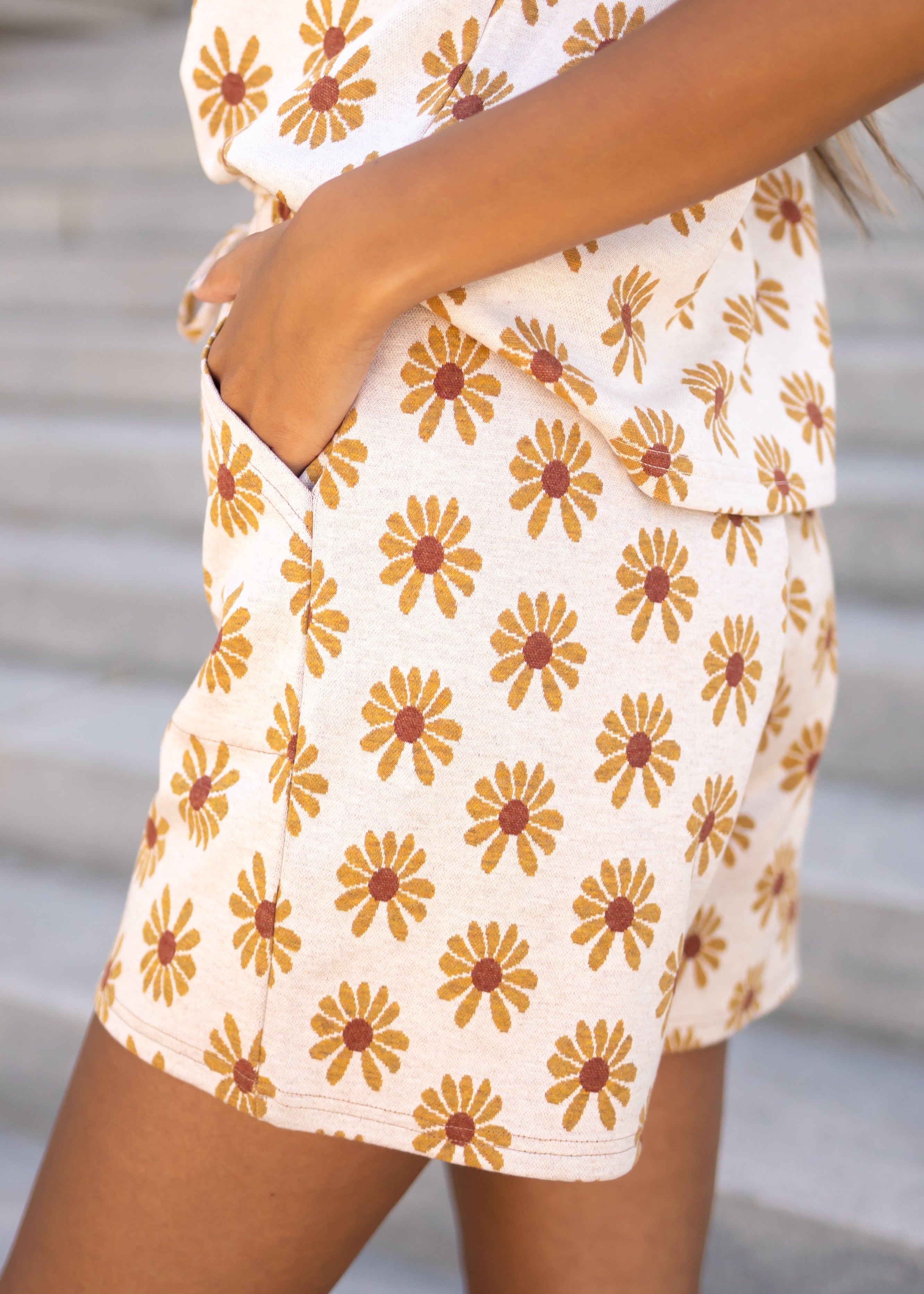 Goldie Cream Daisy Shorts