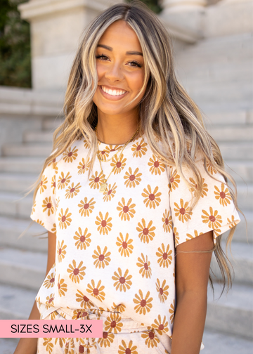 Goldie Cream Daisy Top