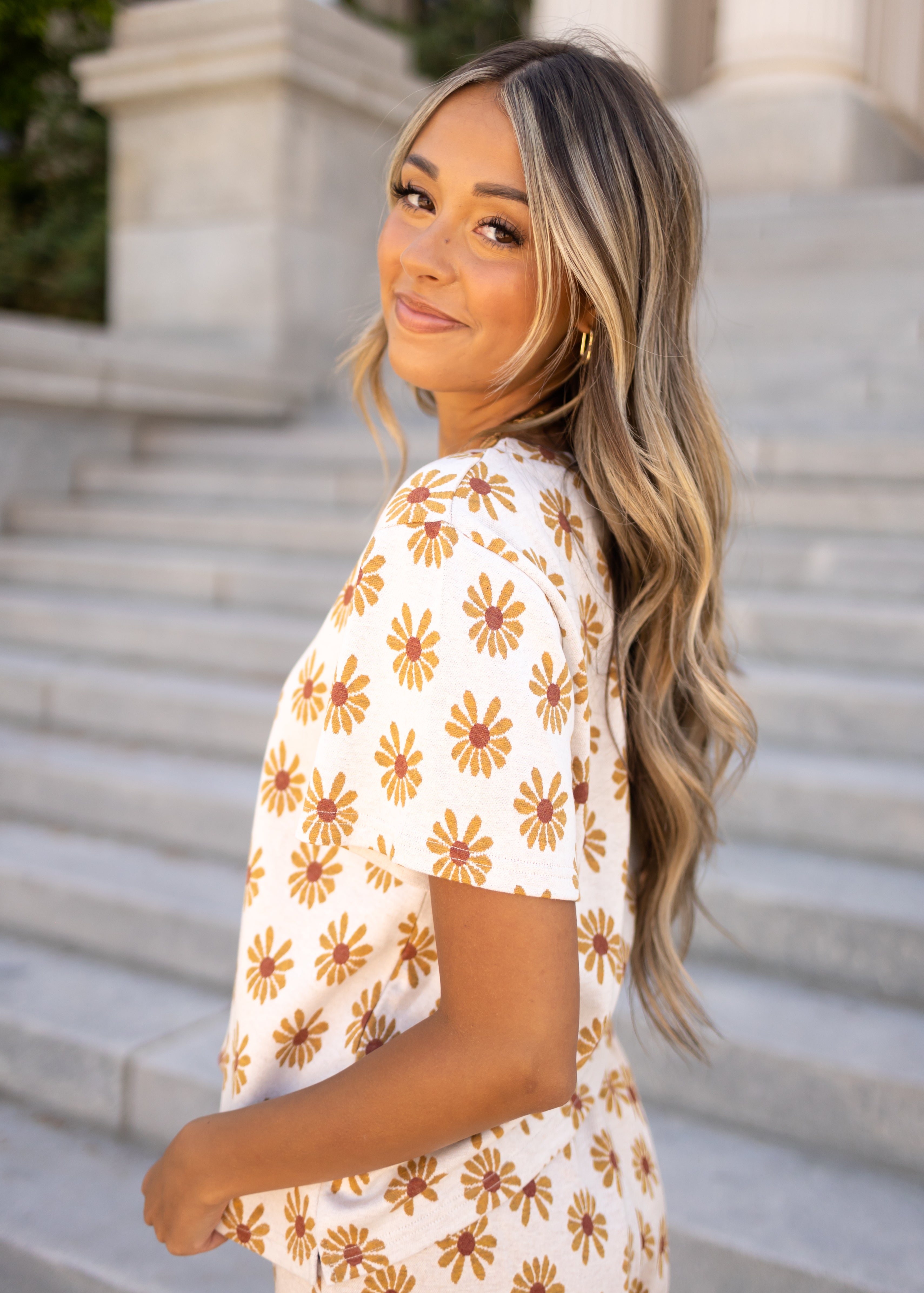Goldie Cream Daisy Top