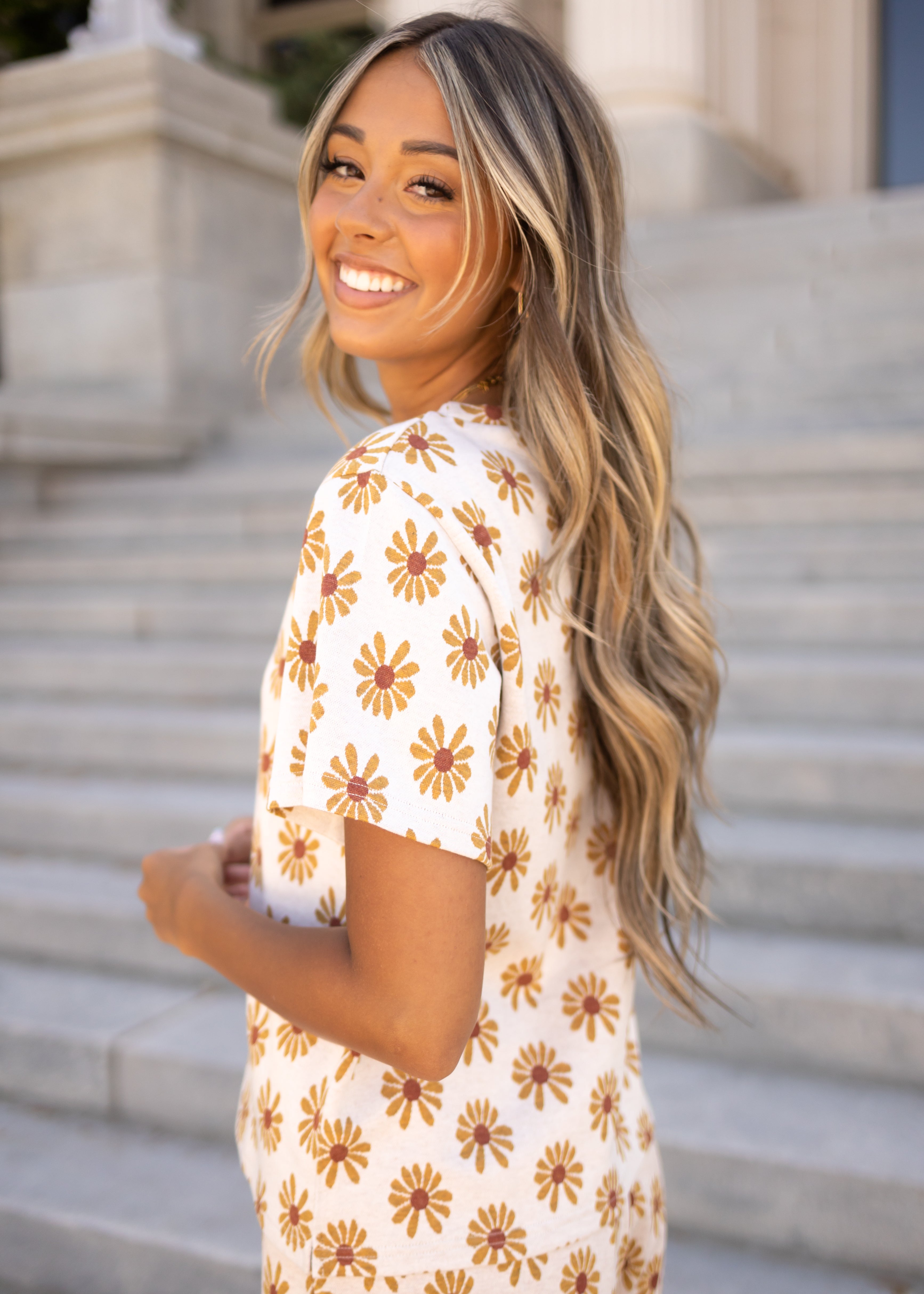 Goldie Cream Daisy Top