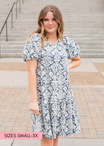 Hadlee Navy Multi Floral Dress
