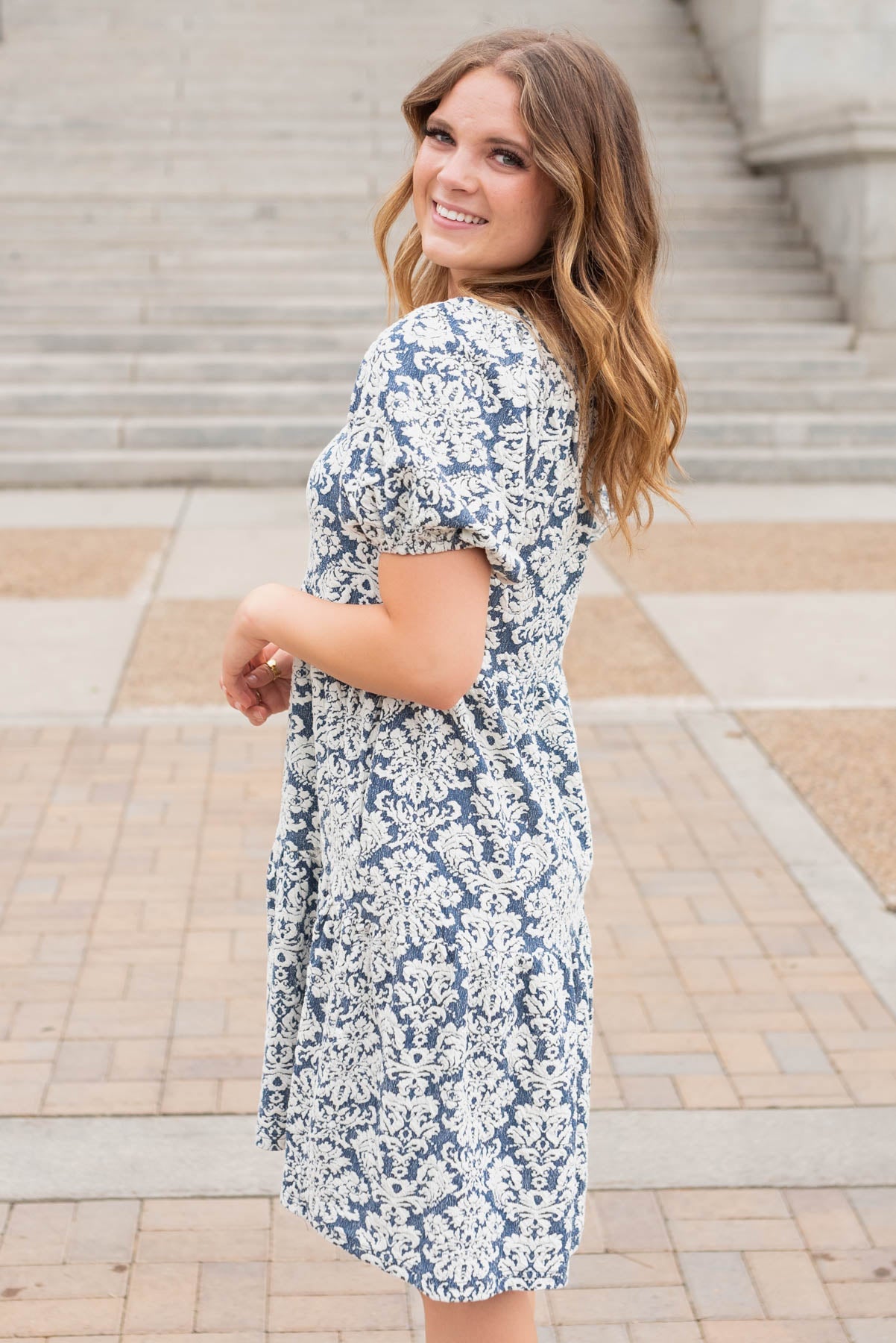 Hadlee Navy Multi Floral Dress