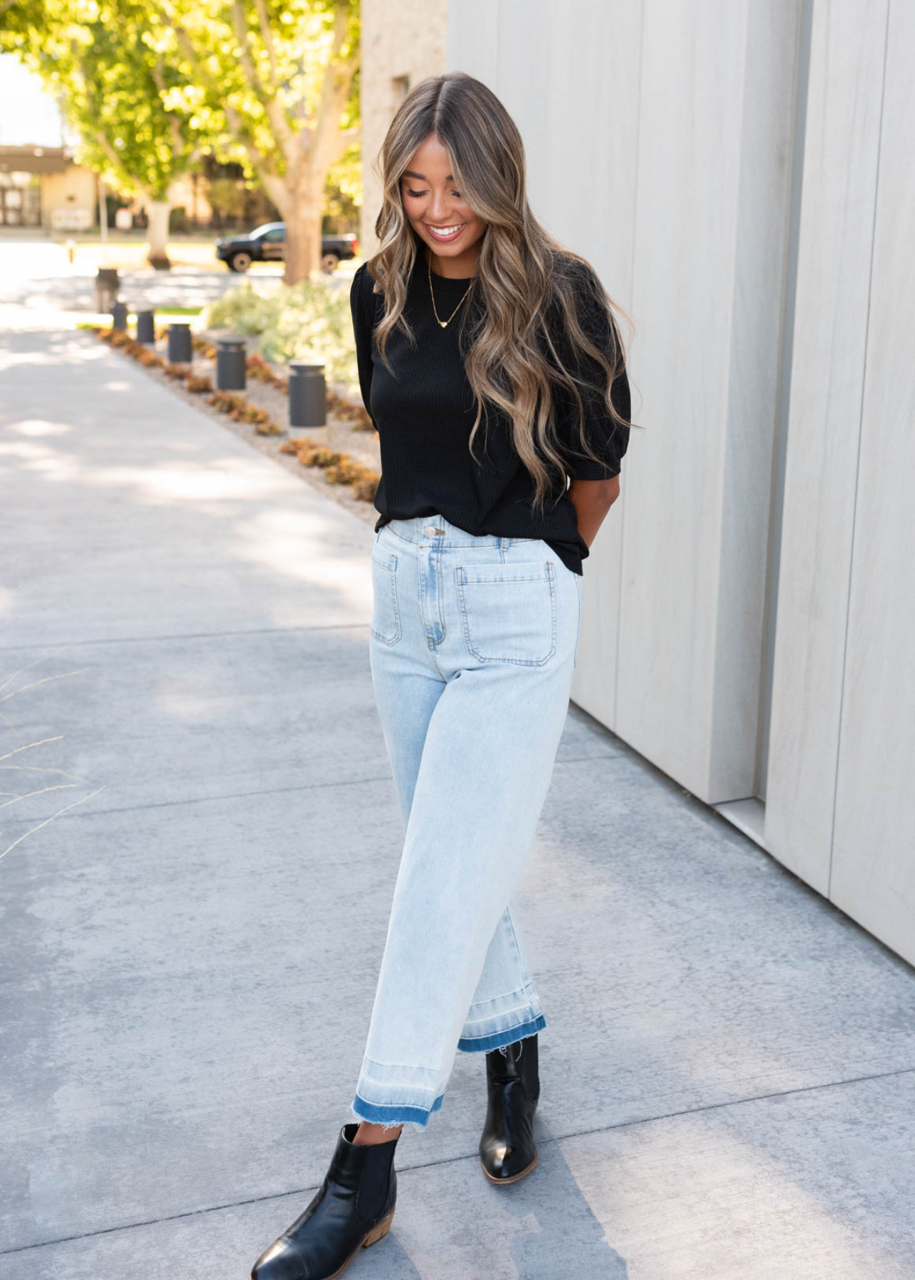 Hailee Basic Black Top