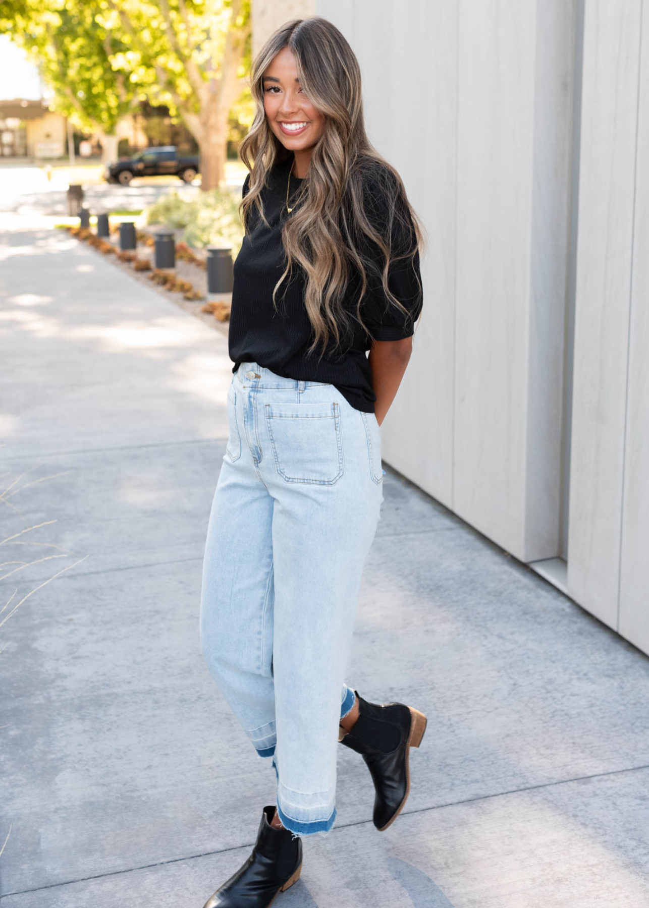 Hailee Basic Black Top