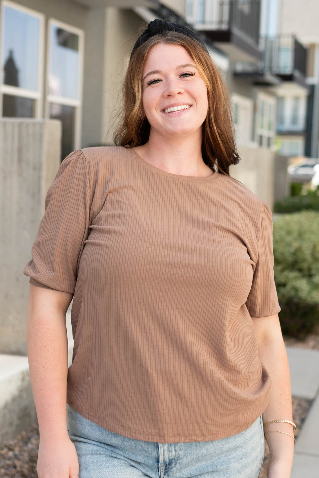 Hailee Basic Brown Top