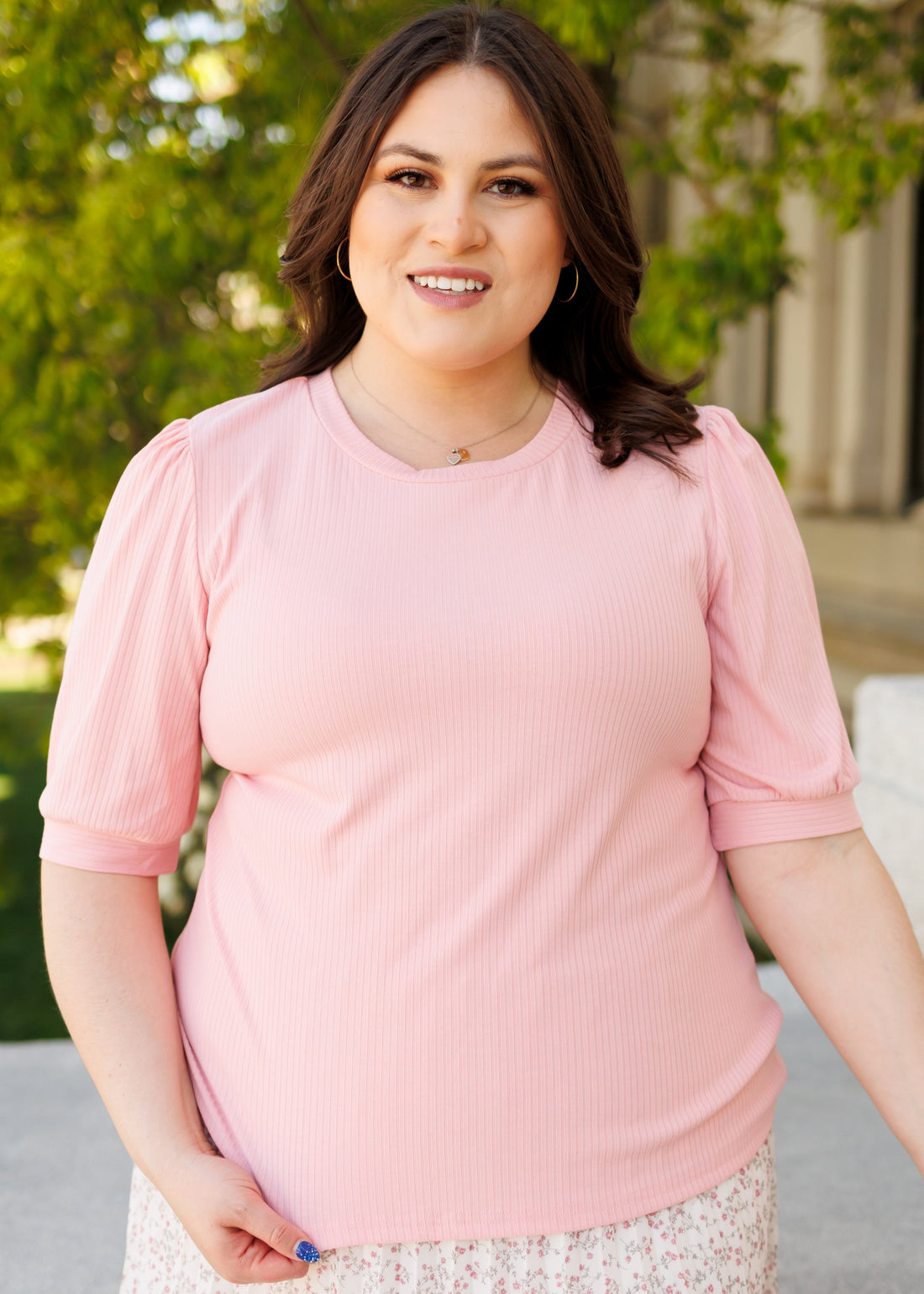 Hailee Basic Pink Top