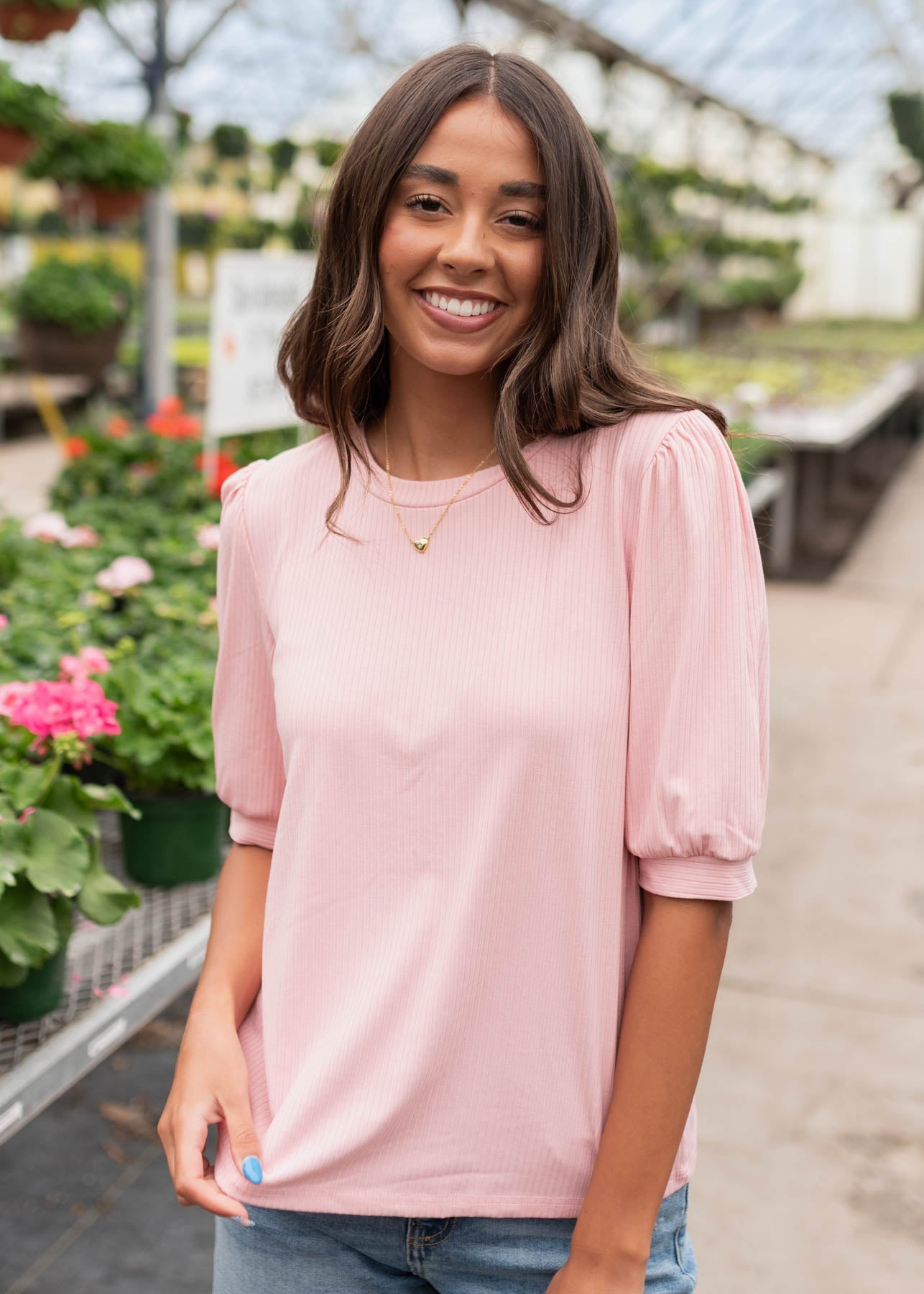 Hailee Basic Pink Top