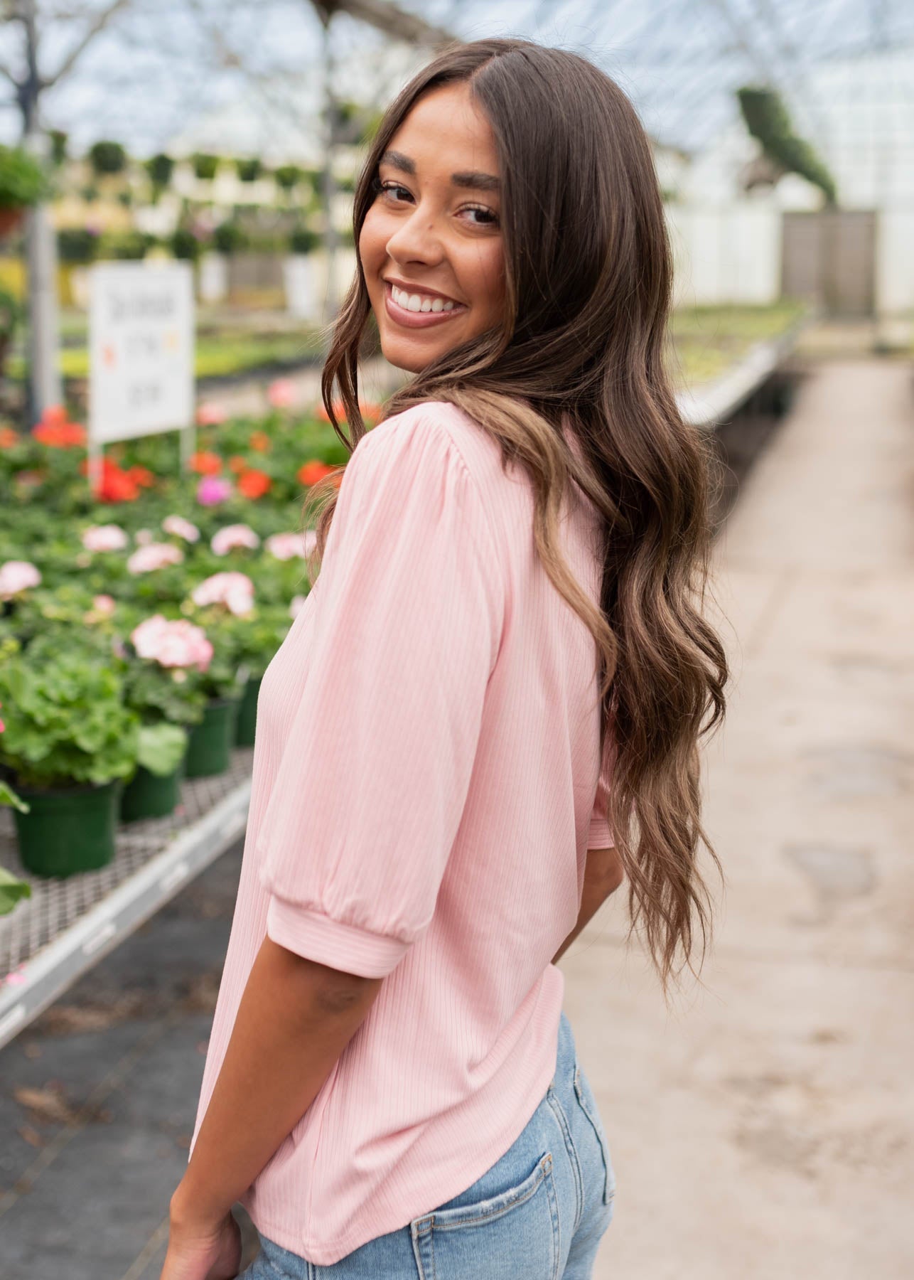Hailee Basic Pink Top