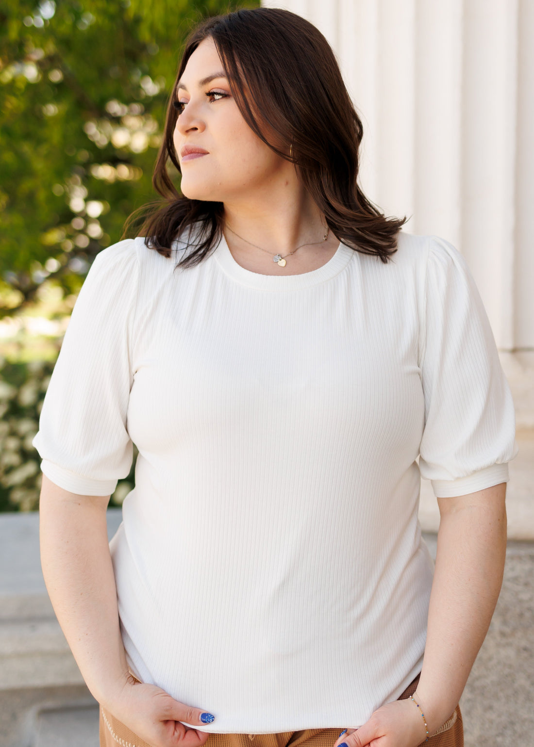 Hailee Basic White Top