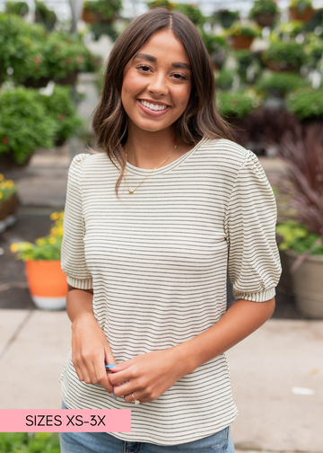 Hailee Ivory Striped Top