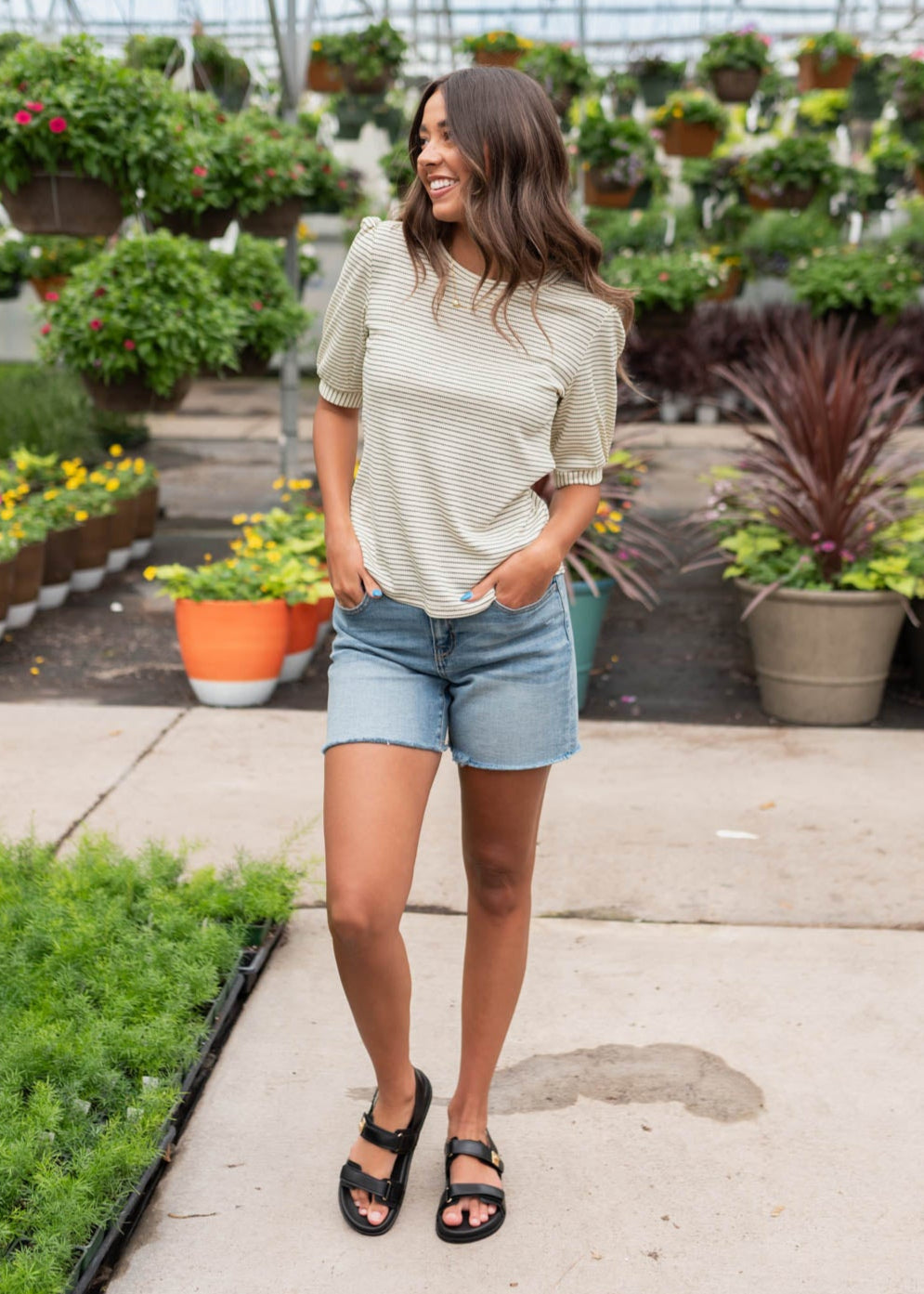 Hailee Ivory Striped Top
