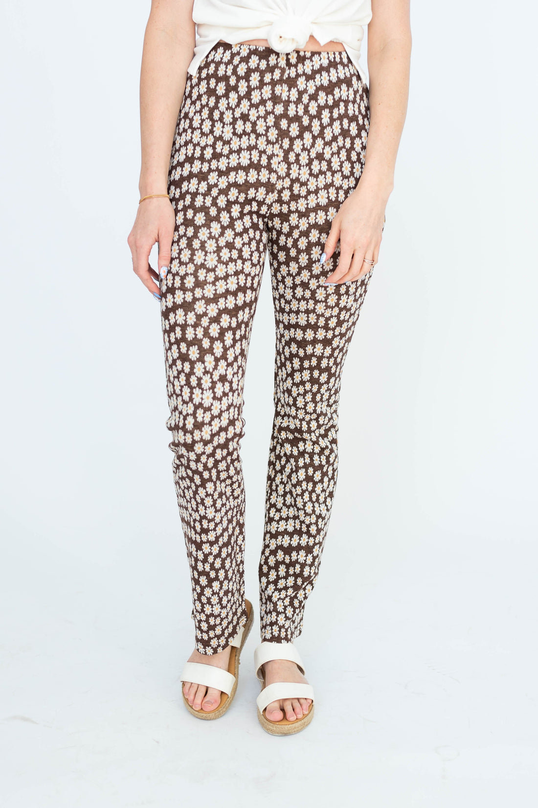 Hailey Brown Floral Pants