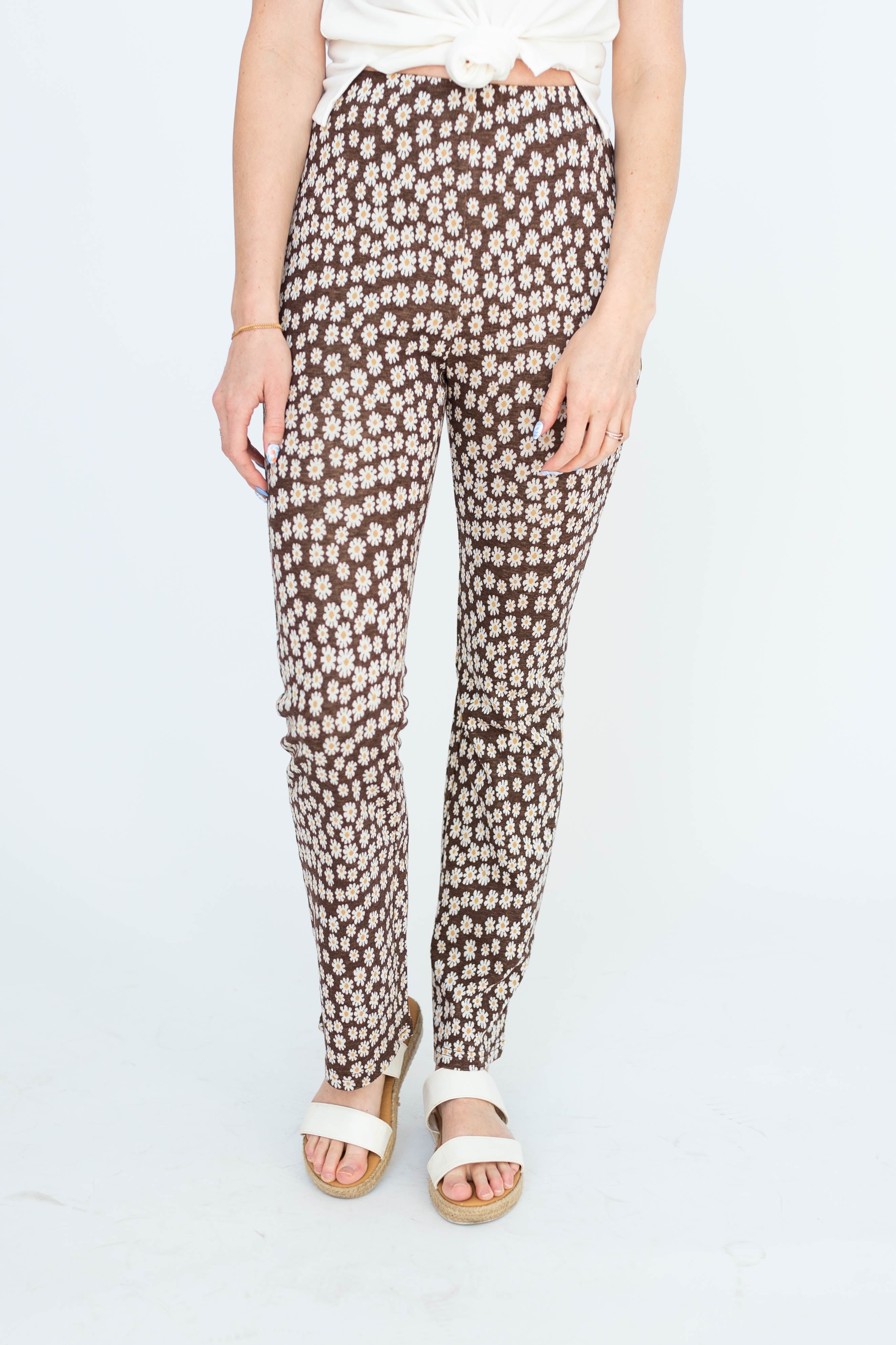 Hailey Brown Floral Pants
