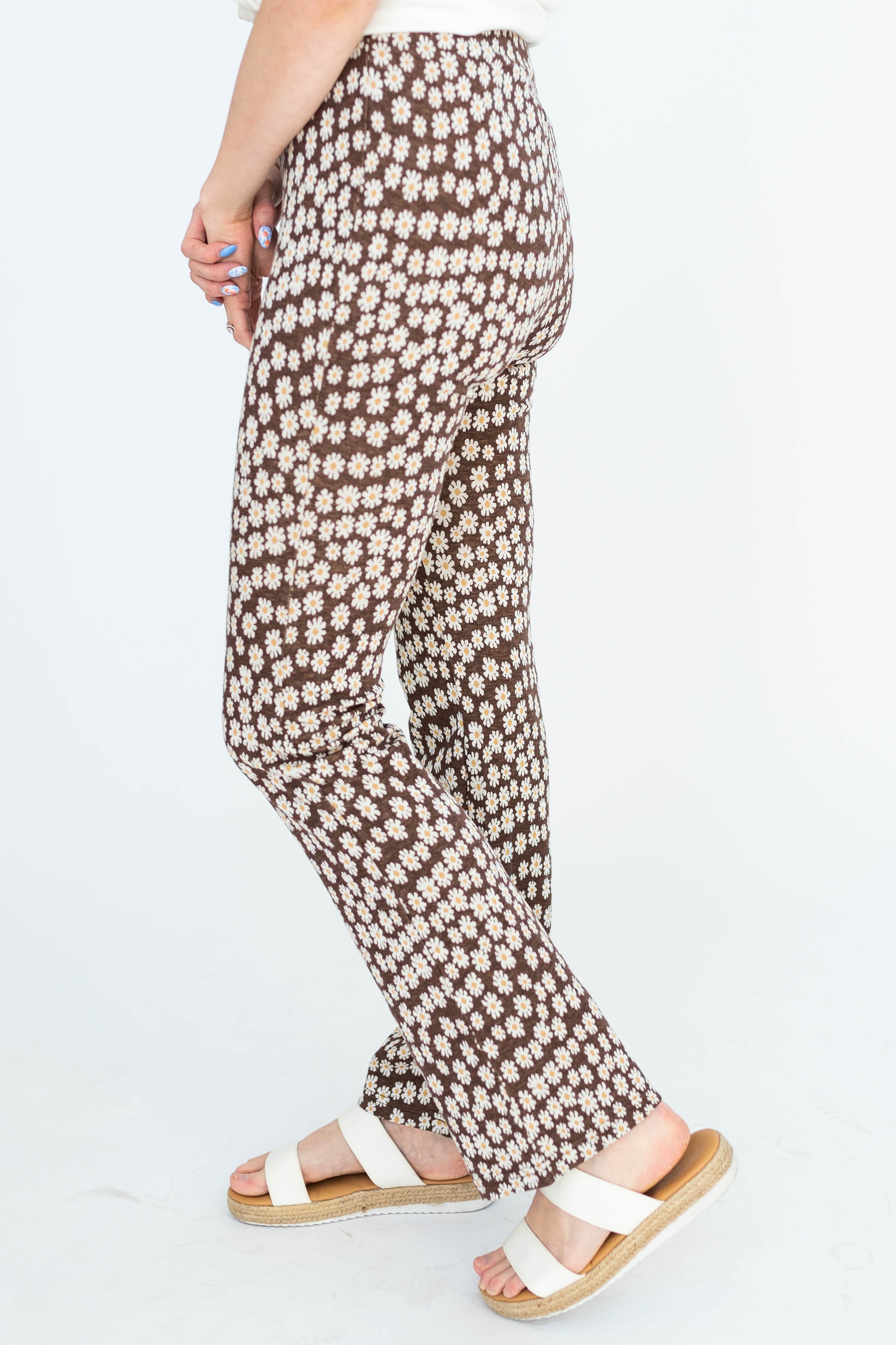 Hailey Brown Floral Pants