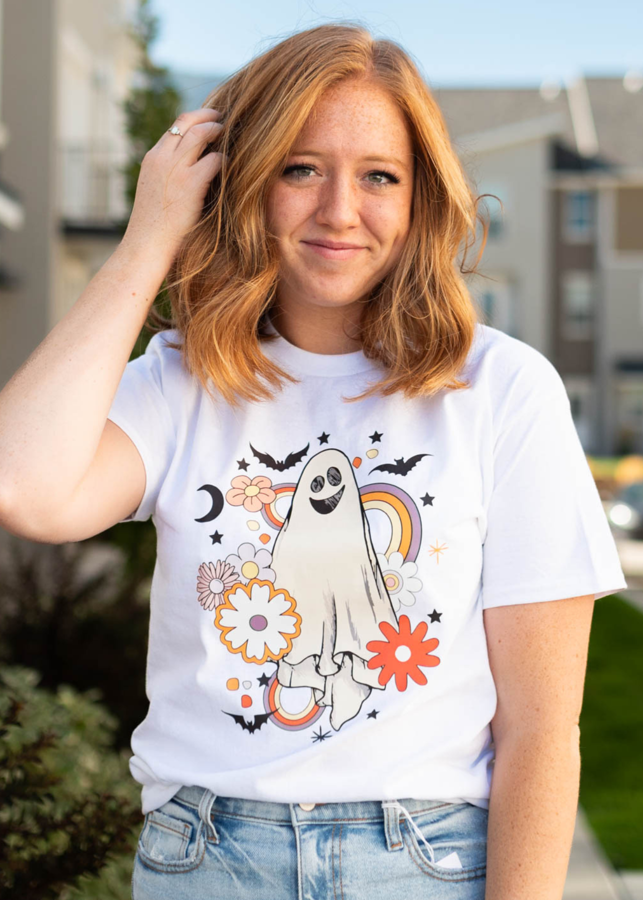 Happy Haunt White Tee