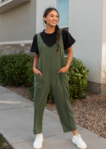 Harlee Olive Overalls