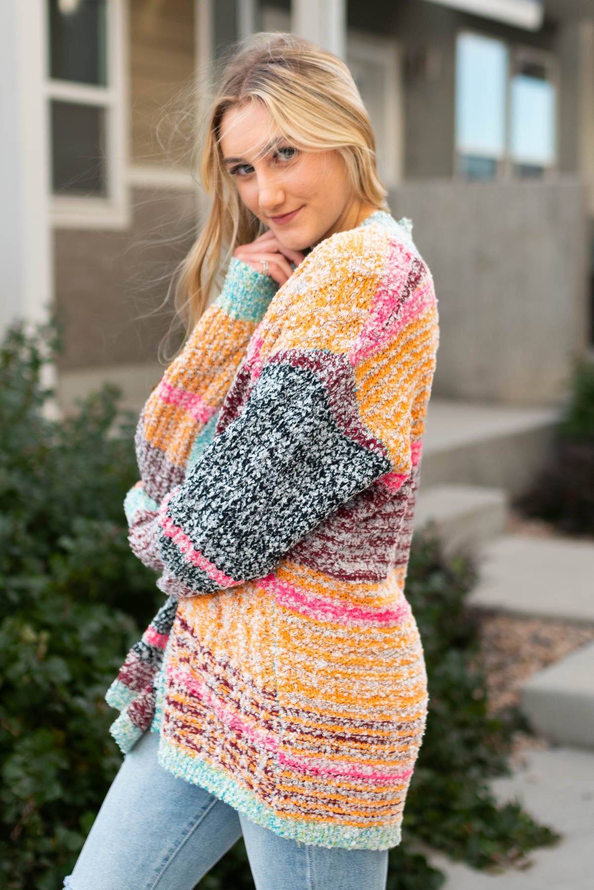 Hartlyn Multi Knit Open Cardigan